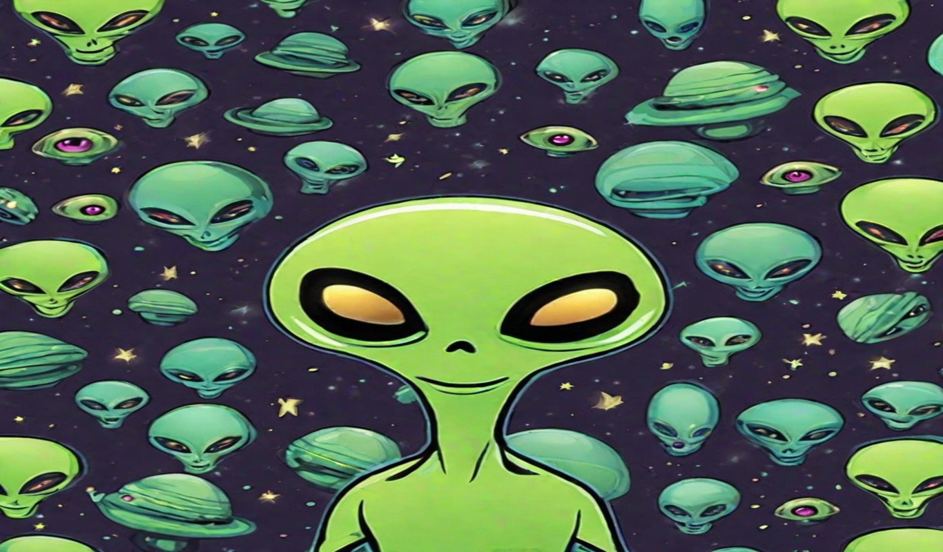 Aliens Cartoon 1366x800