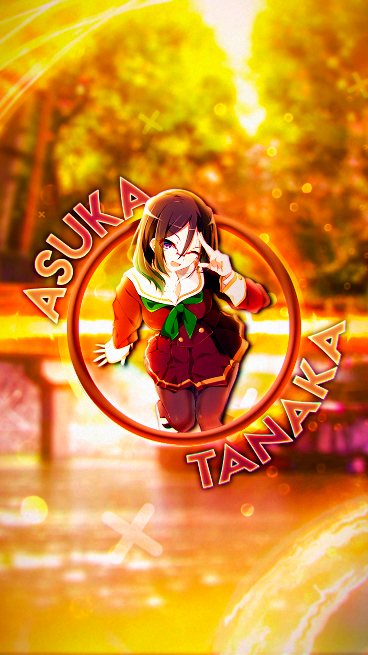 Tanaka Asuka Hibike Euphonium Anime Girls Picture In Picture Portrait Display Glasses Looking At Vie 1280x2276