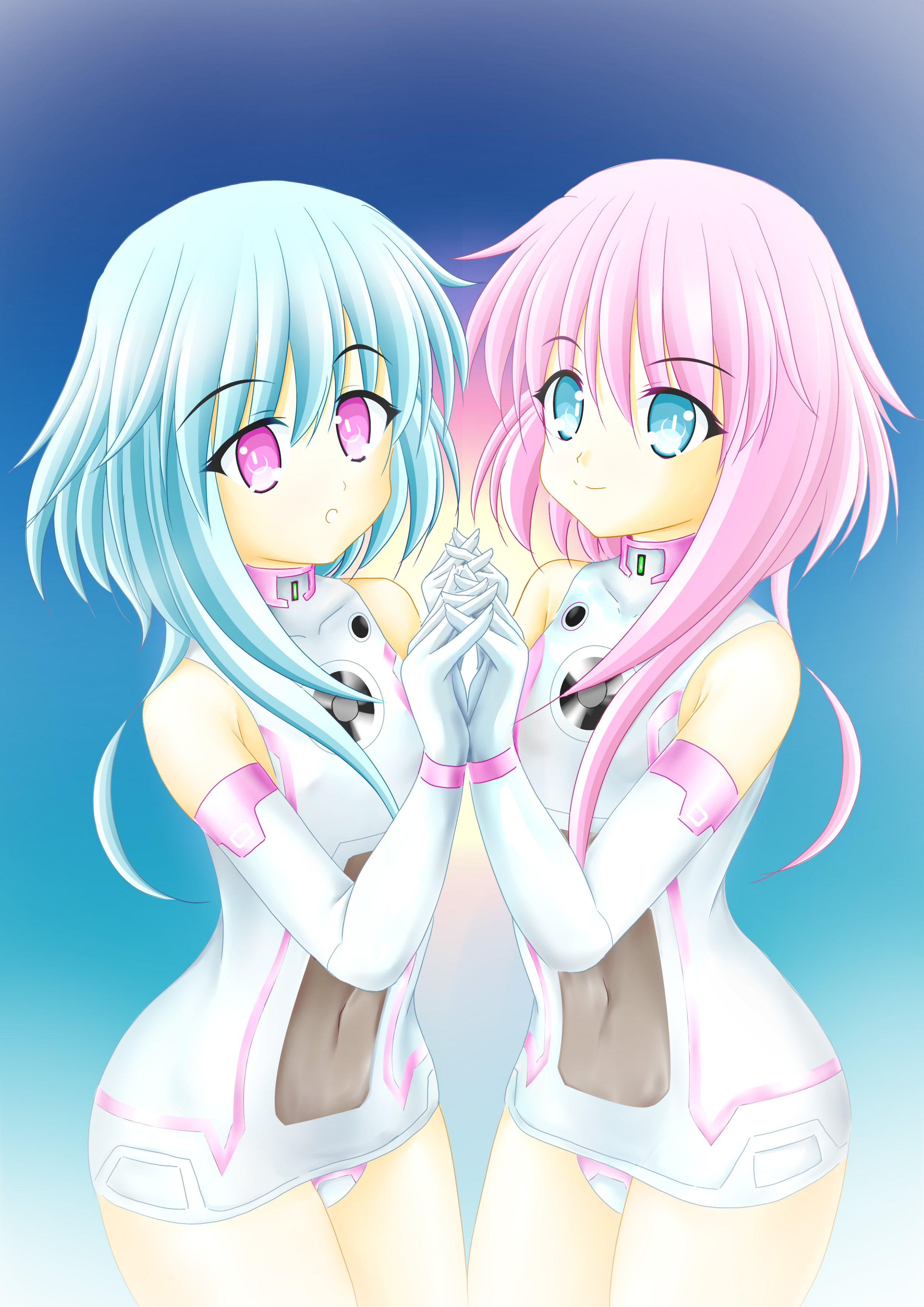 Anime Anime Girls Hyperdimension Neptunia Ram Hyperdimension Neptunia Rom Hyperdimension Neptunia Tw 2480x3507