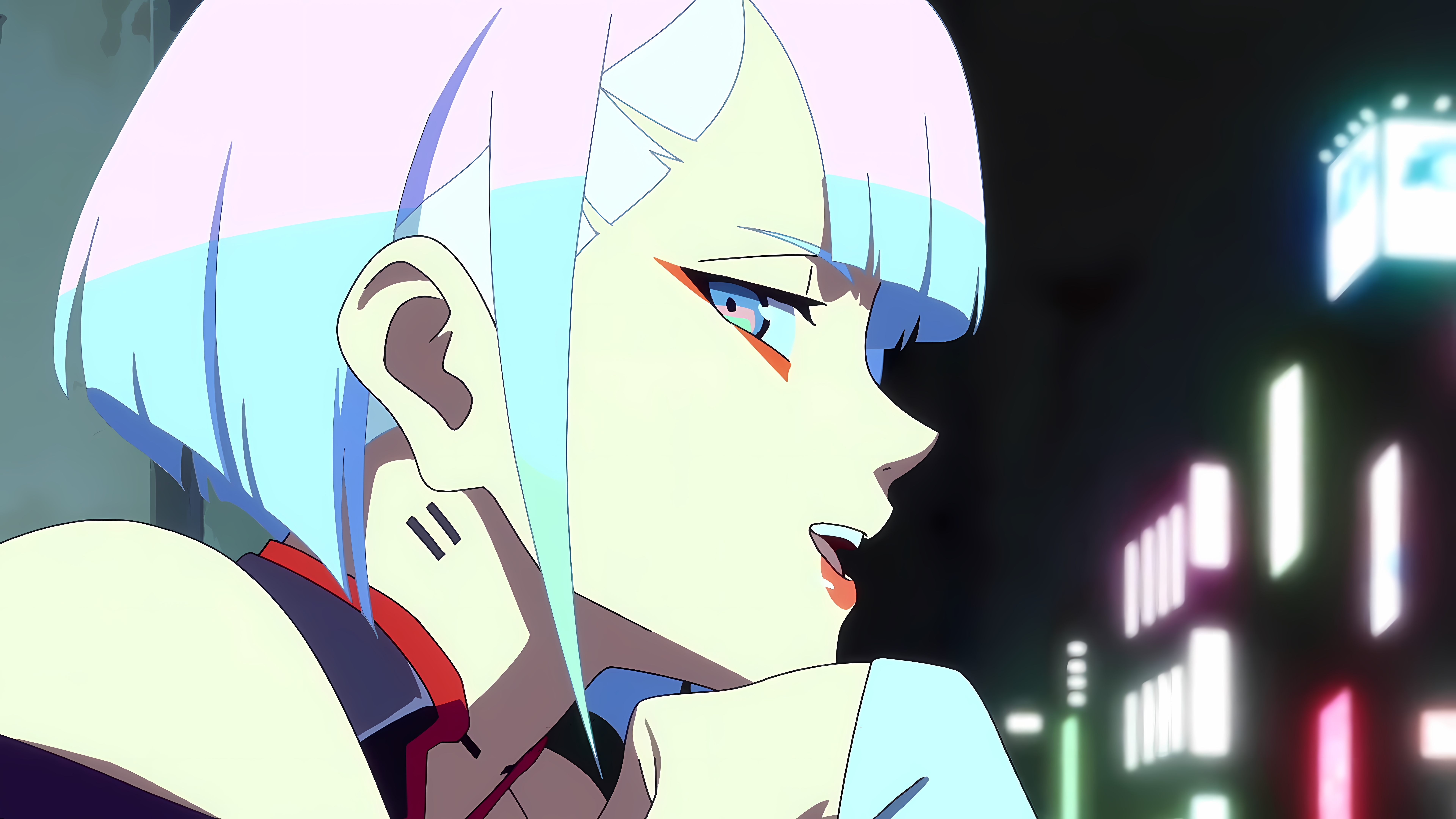 Cyberpunk Cyberpunk Edgerunners Cyberpunk 2077 Lucy Edgerunners Anime Screenshot Anime Anime Girls 7680x4320