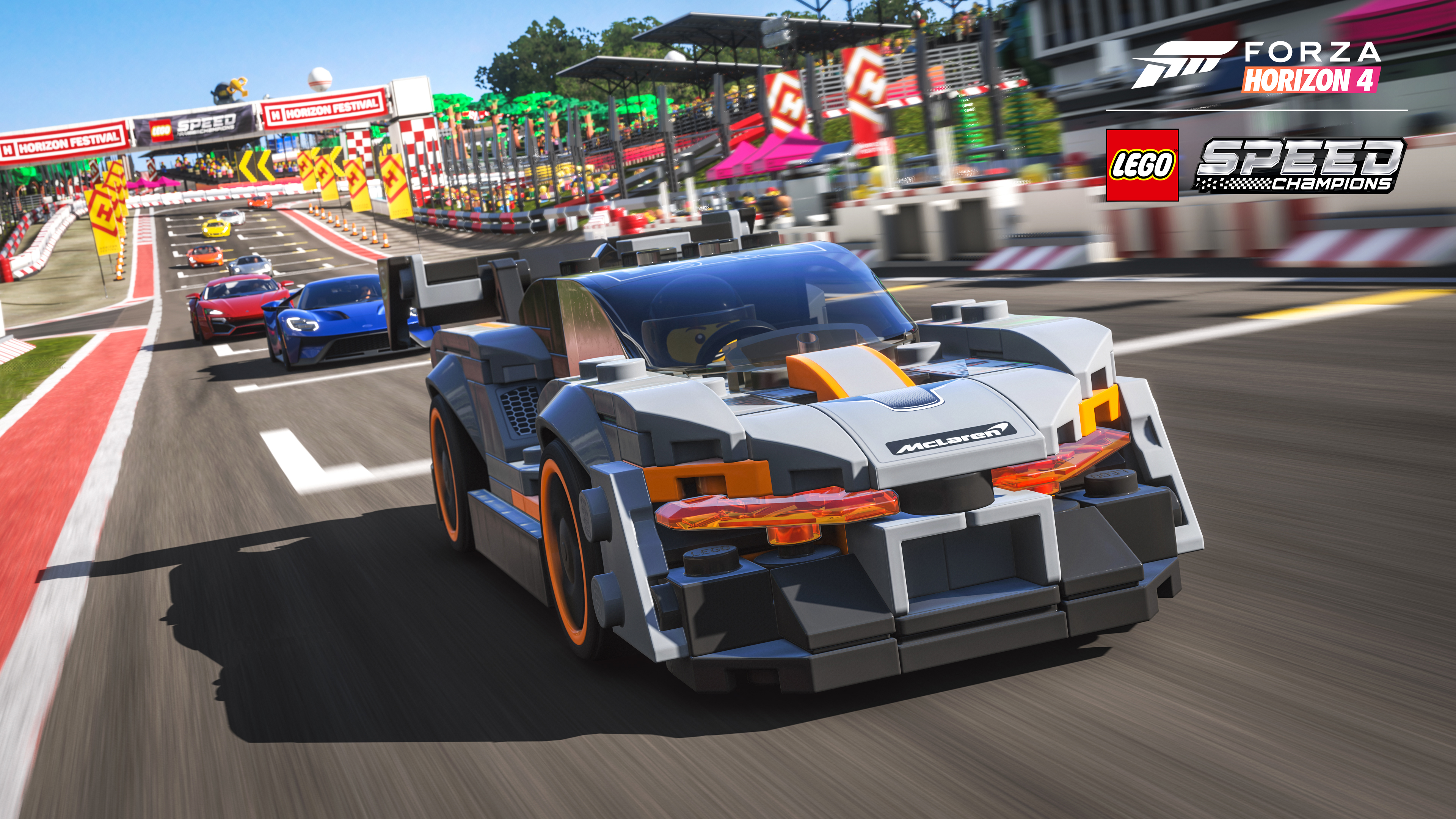 Forza Horizon 4 Video Games LEGO Logo Car Race Cars Video Game Art 3840x2160
