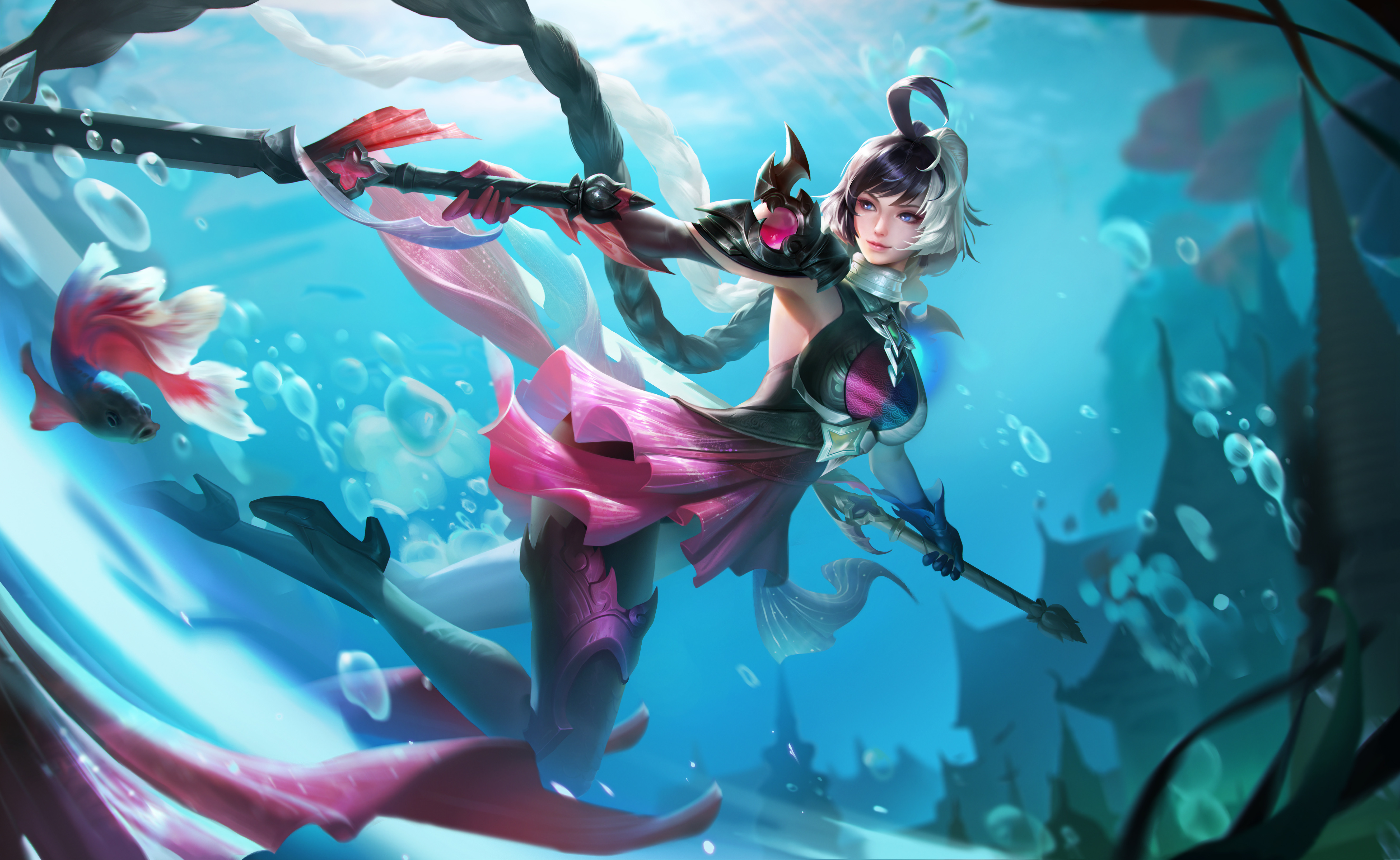 AOV Arena Of Valor Video Games Video Game Art Video Game Characters Video Game Girls Water Underwate 5300x3258