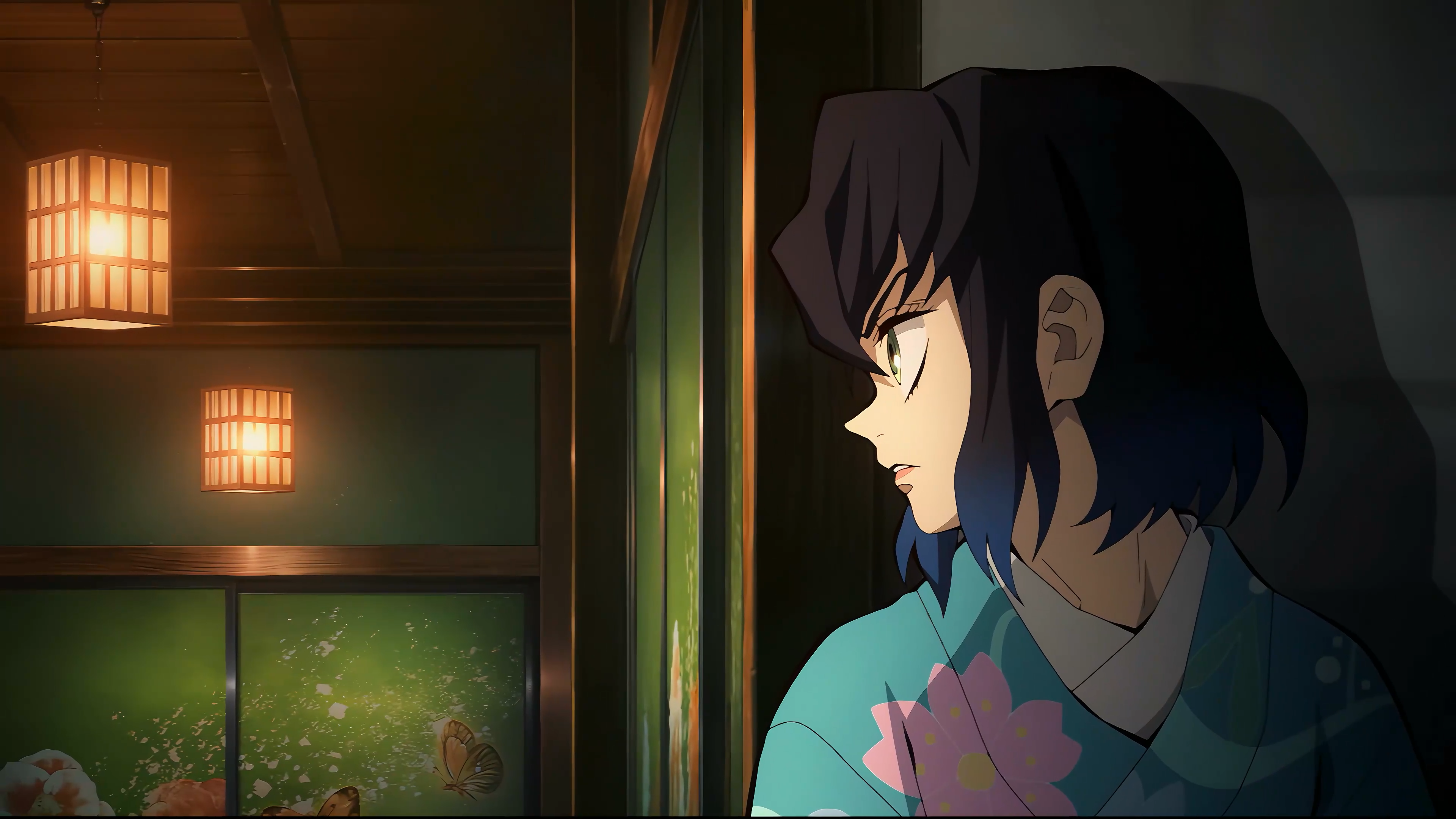 Kimetsu No Yaiba Hashibira Inosuke Anime Screenshot Anime Boys Kimono Lights Short Hair 3840x2160