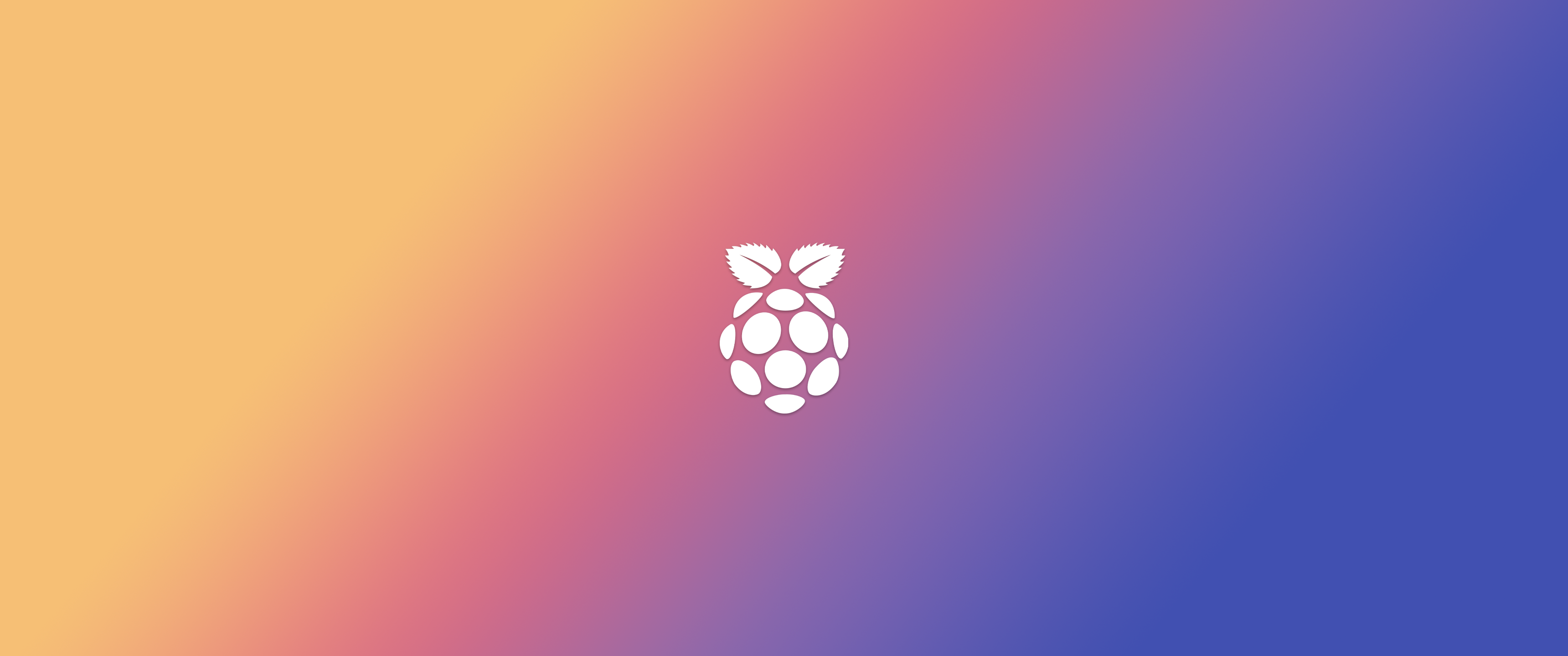 Raspberry Pi Linux Gradient Logo 3440x1440