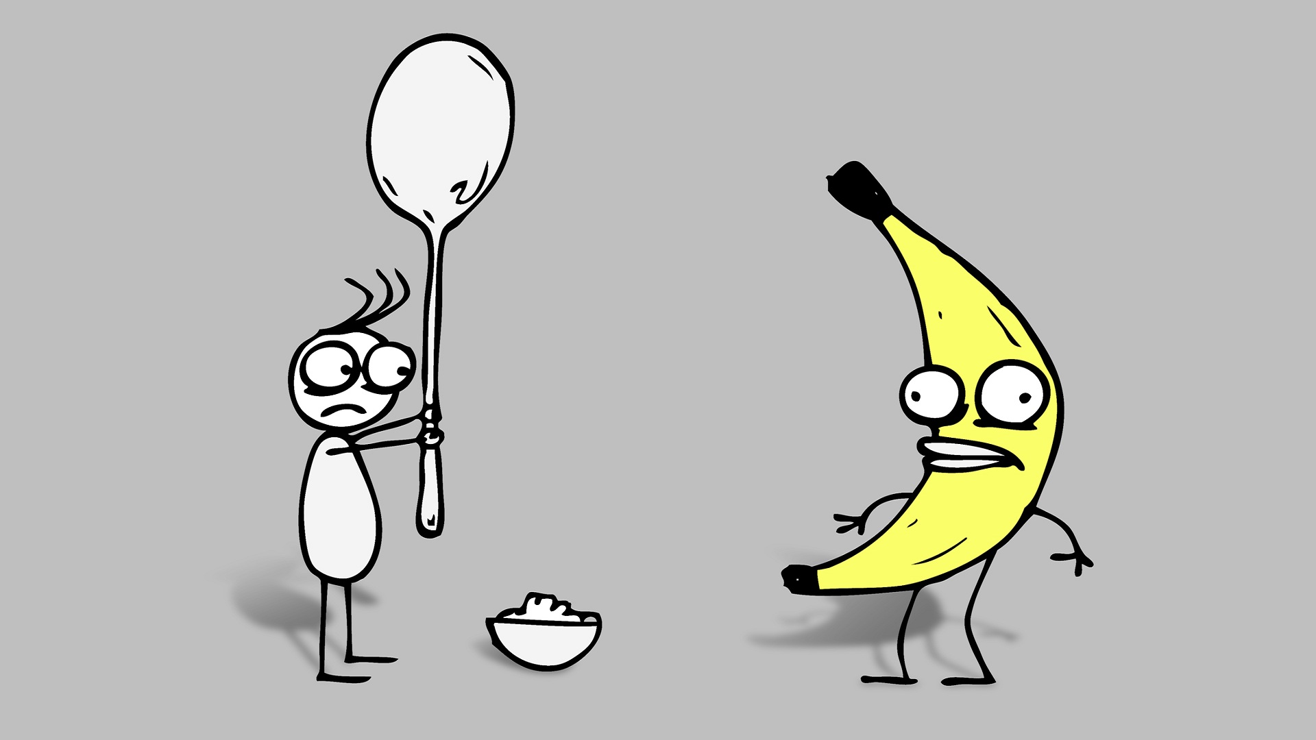 Bananas Minimalism Humor Simple Background 1920x1080