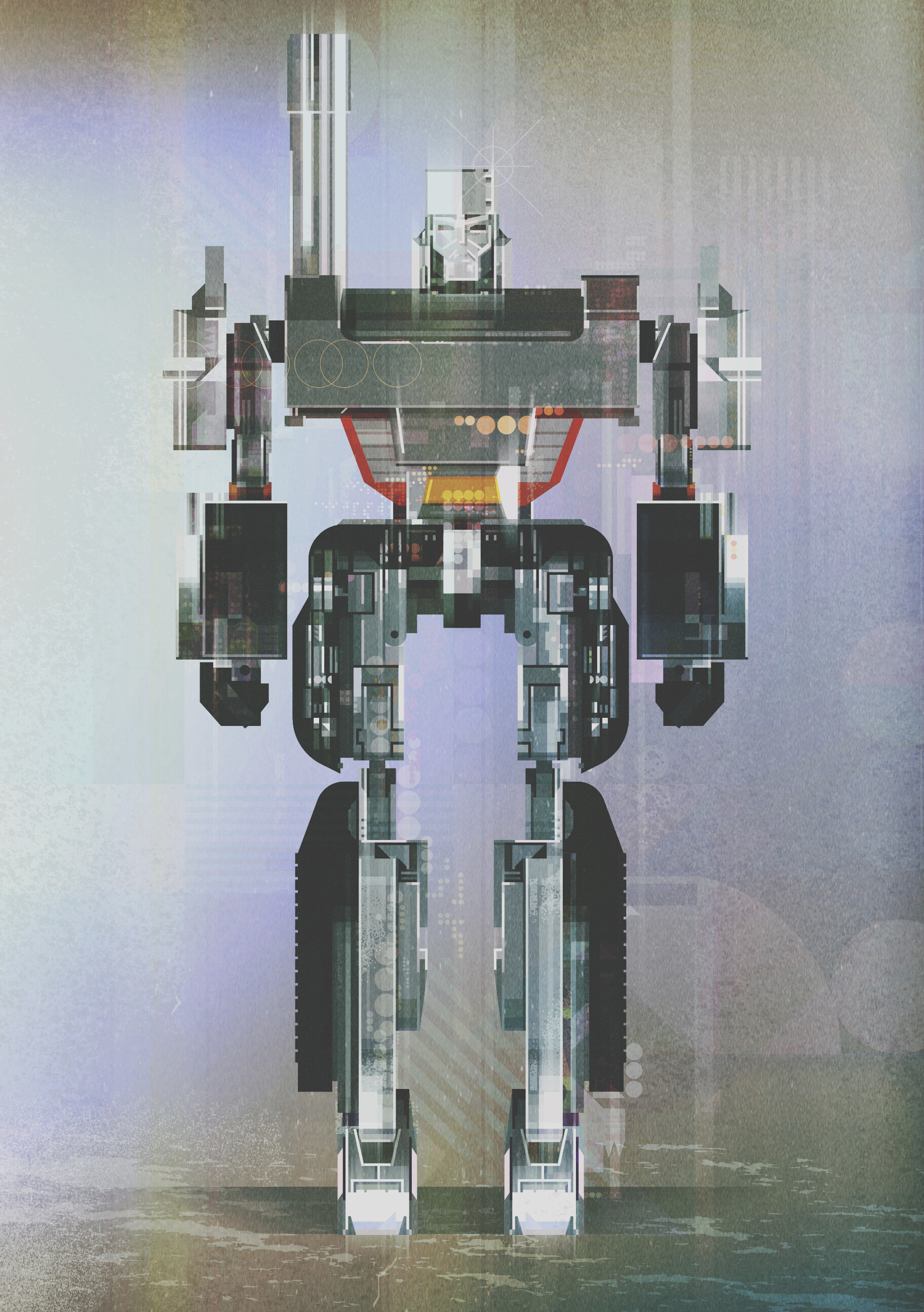 James Gilleard Vertical Robot Illustration Digital Art Transformer Megatron 1824x2588