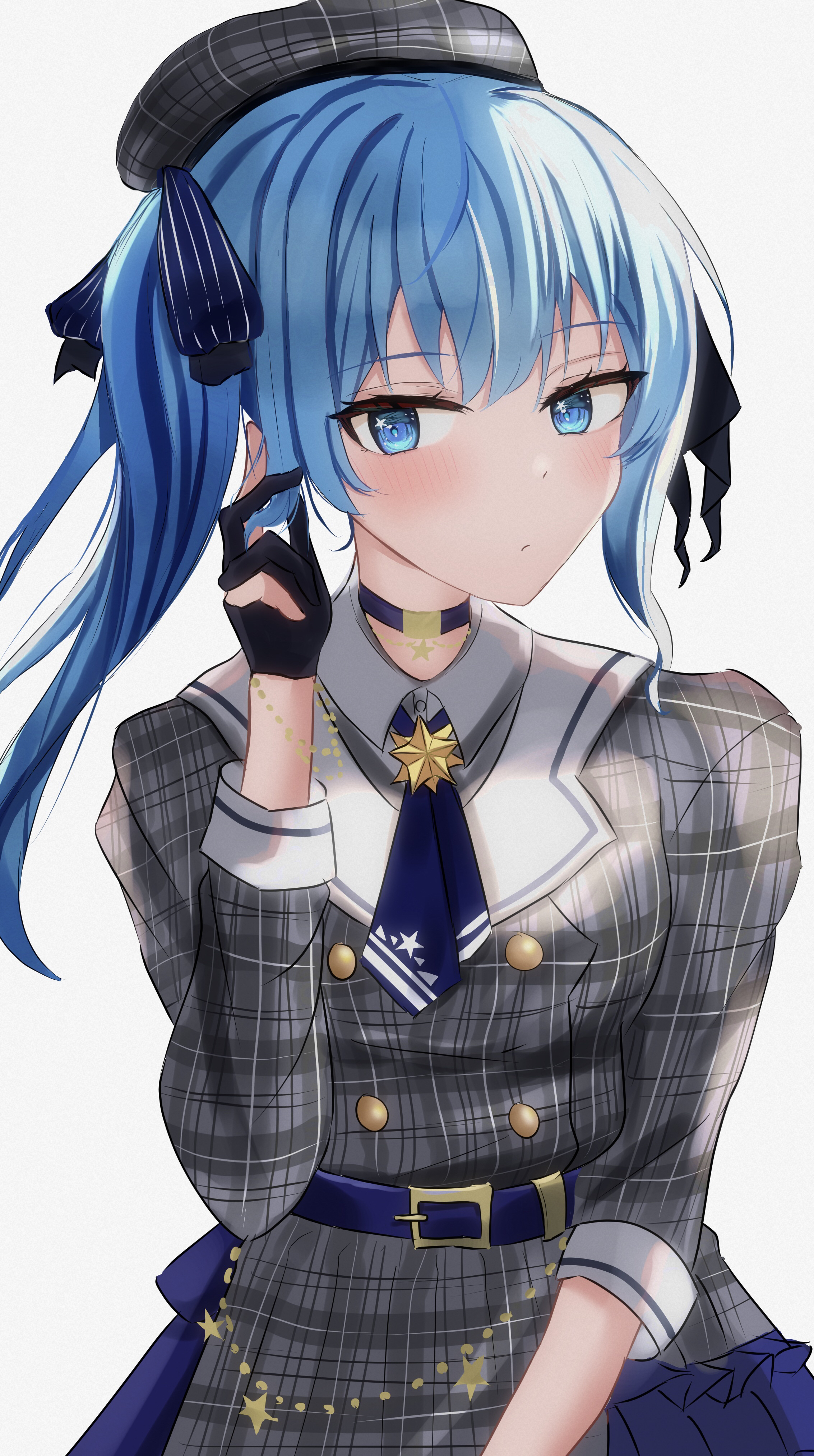 Anime Anime Girls Hololive Hoshimachi Suisei Long Hair Blue Hair Artwork Digital Art Fan Art Solo 2266x4053