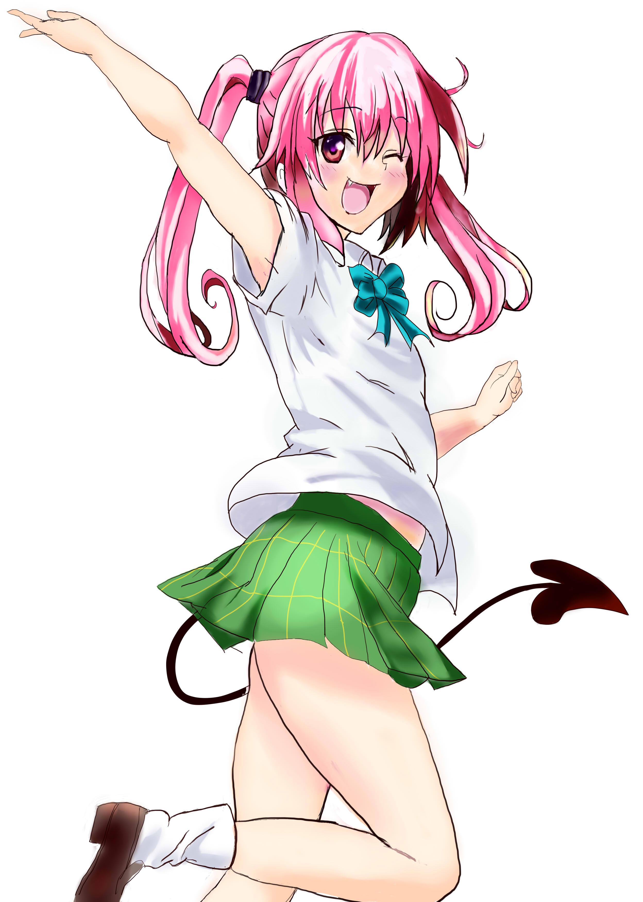 Anime Anime Girls To Love Ru Nana Asta Deviluke Twintails Pink Hair Solo Artwork Digital Art Fan Art 2496x3504