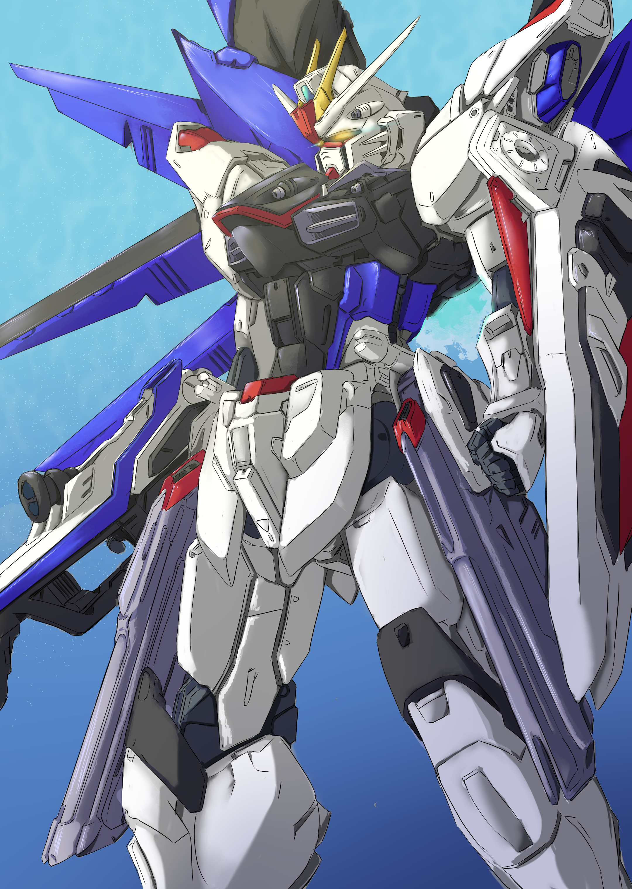Anime Mechs Super Robot Taisen Gundam Mobile Suit Gundam SEED Freedom Gundam Artwork Digital Art Fan 2160x3040