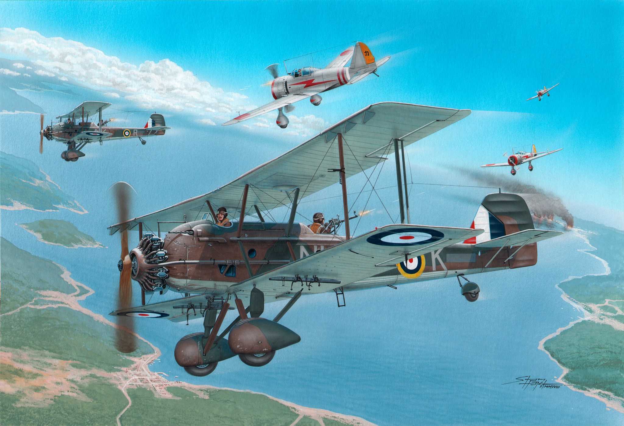World War Ii War Aircraft Airplane Military Military Aircraft Biplane Royal Air Force Royal Airforce 2048x1400