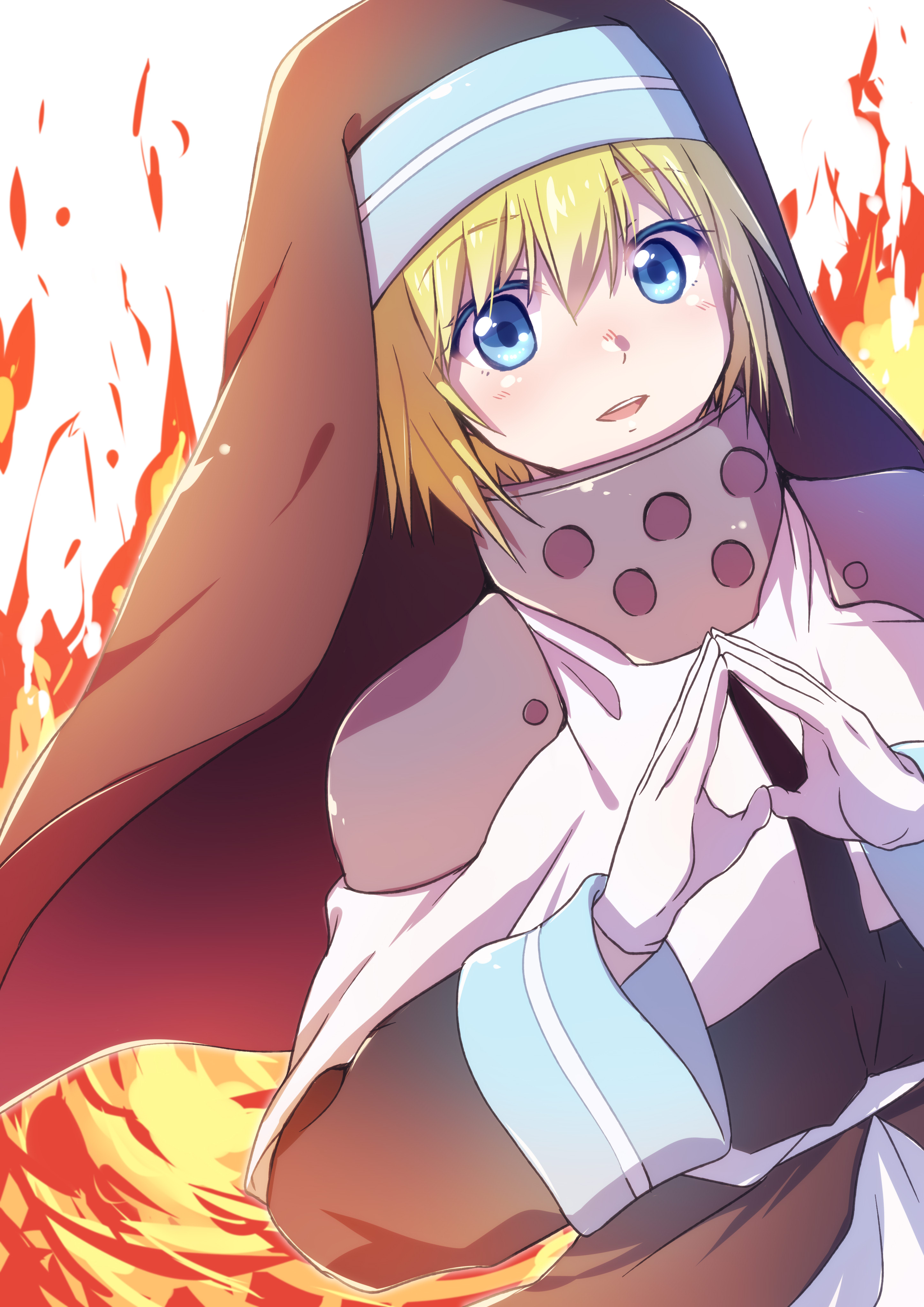 Enen No Shouboutai Iris Fire Force Anime Girls Anime Blonde Blue Eyes Fire  Wallpaper - Resolution:2894x4093 - ID:1320281 