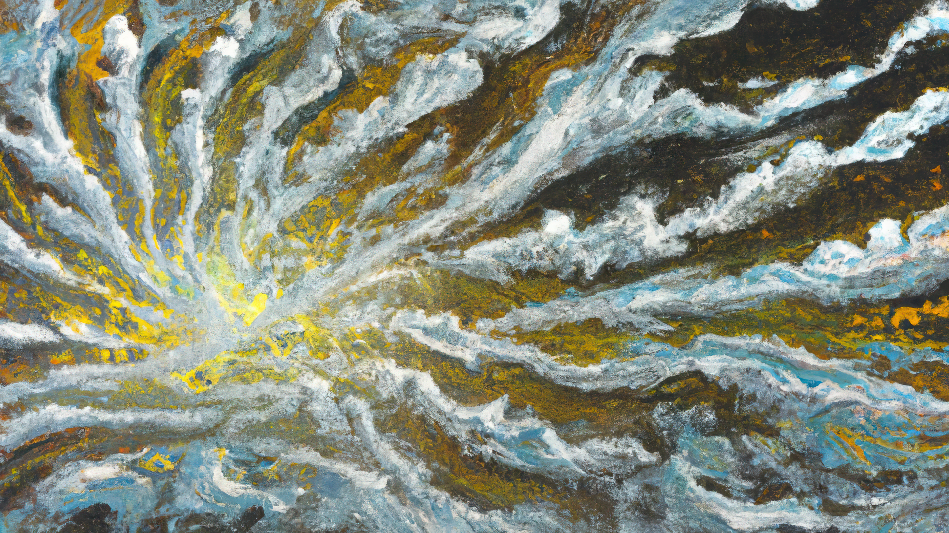 Ai Art Ai Painting Painting Ice Sun Surreal Cold 3840x2160