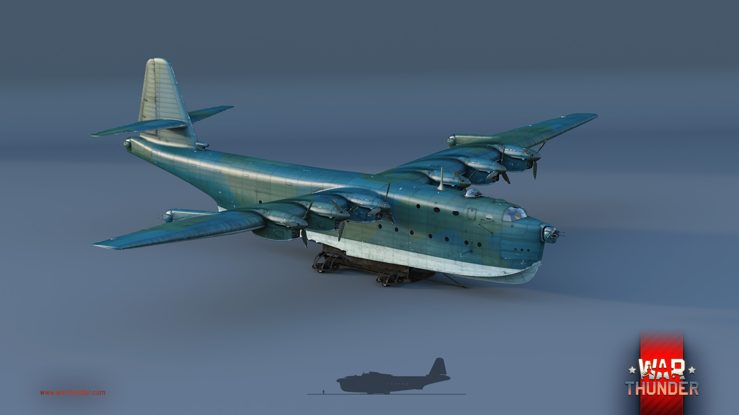 War Thunder BV 238 Blohm Voss CGi Video Games Aircraft High Angle Minimalism Simple Background Logo 2560x1440