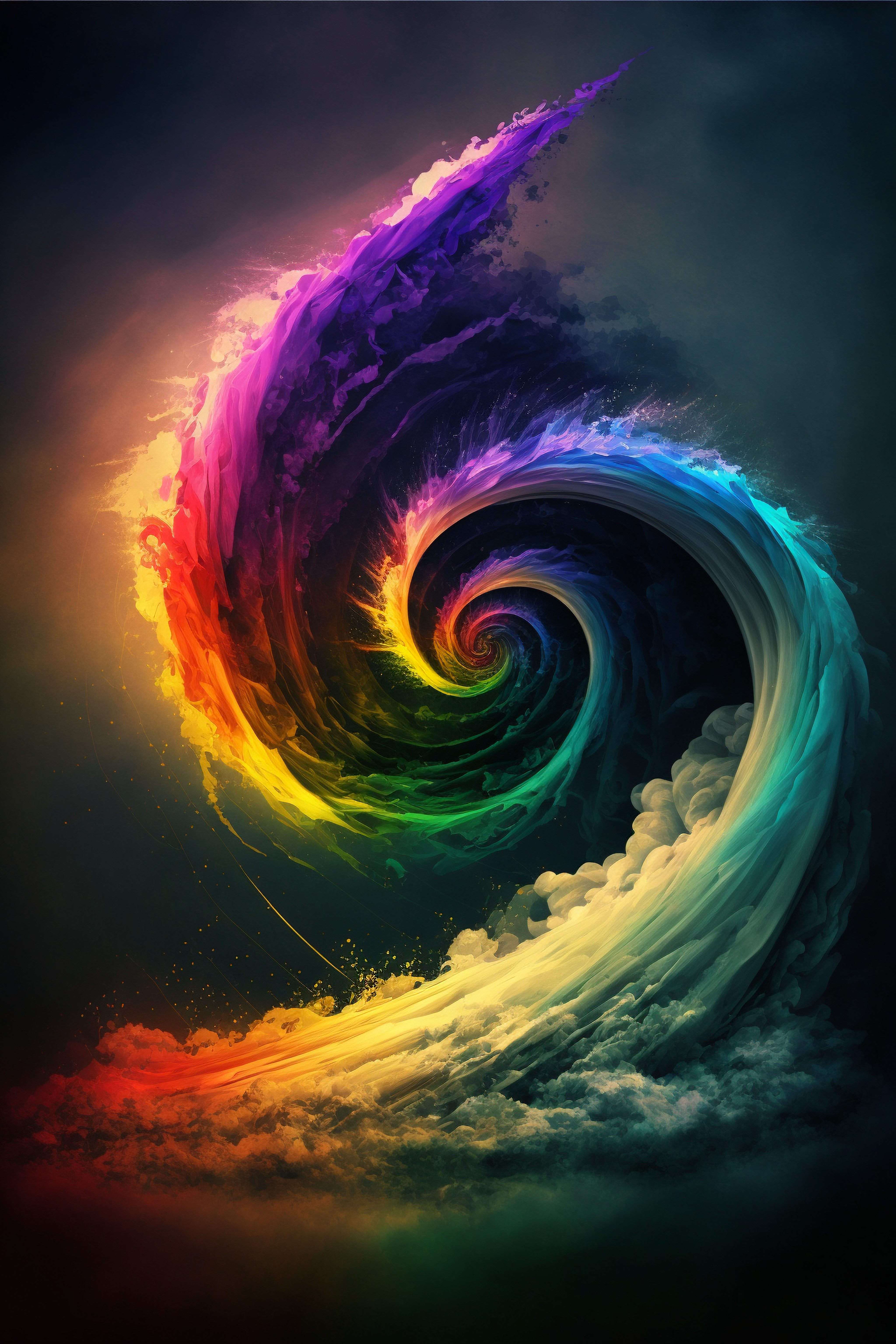 Storm Rainbow Storm Colorful Vertical 4096x6144