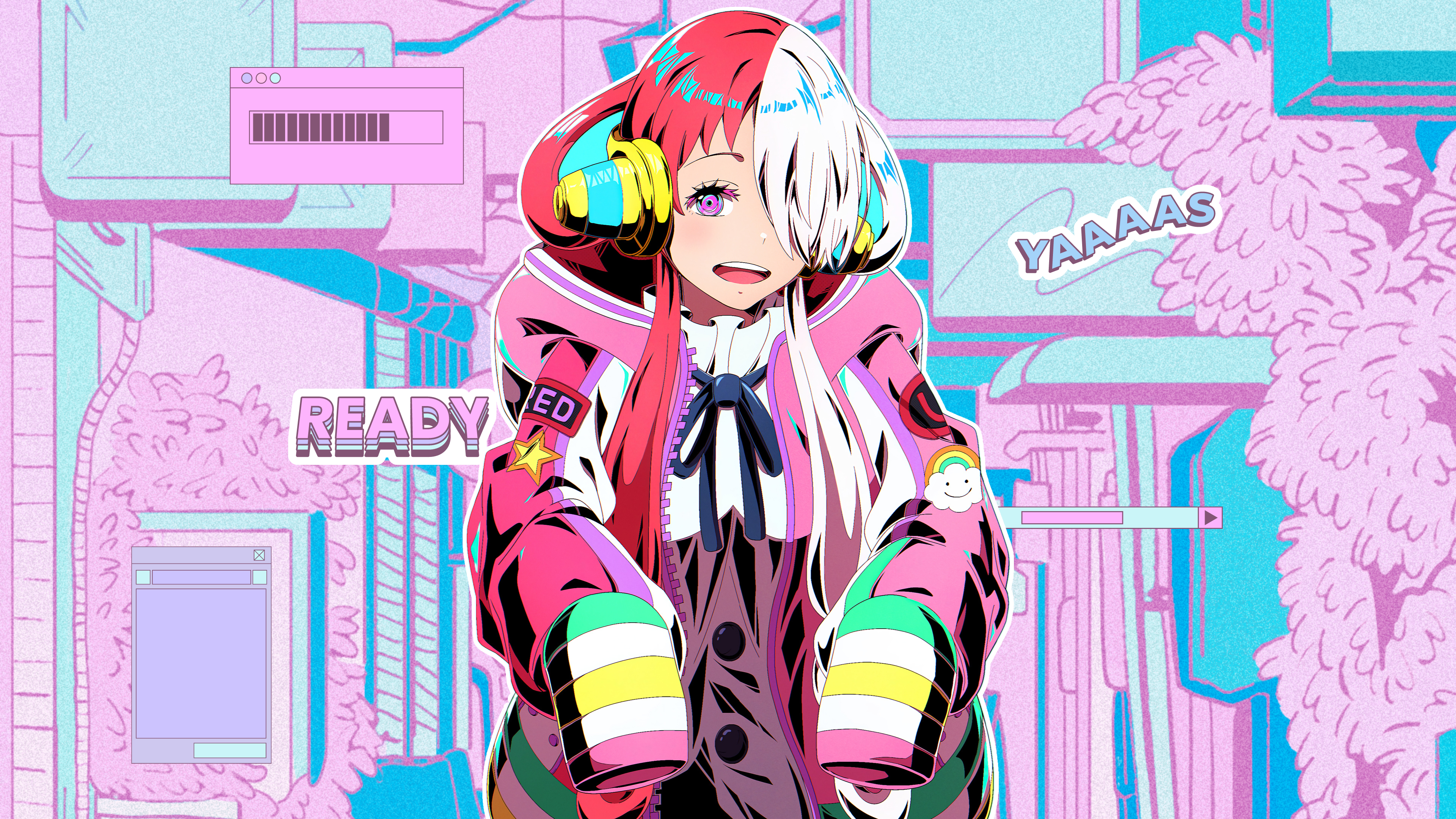 Uta One Piece Smiling Anime Girls Two Tone Hair Hair Over One Eye One Piece Colorful 3840x2160