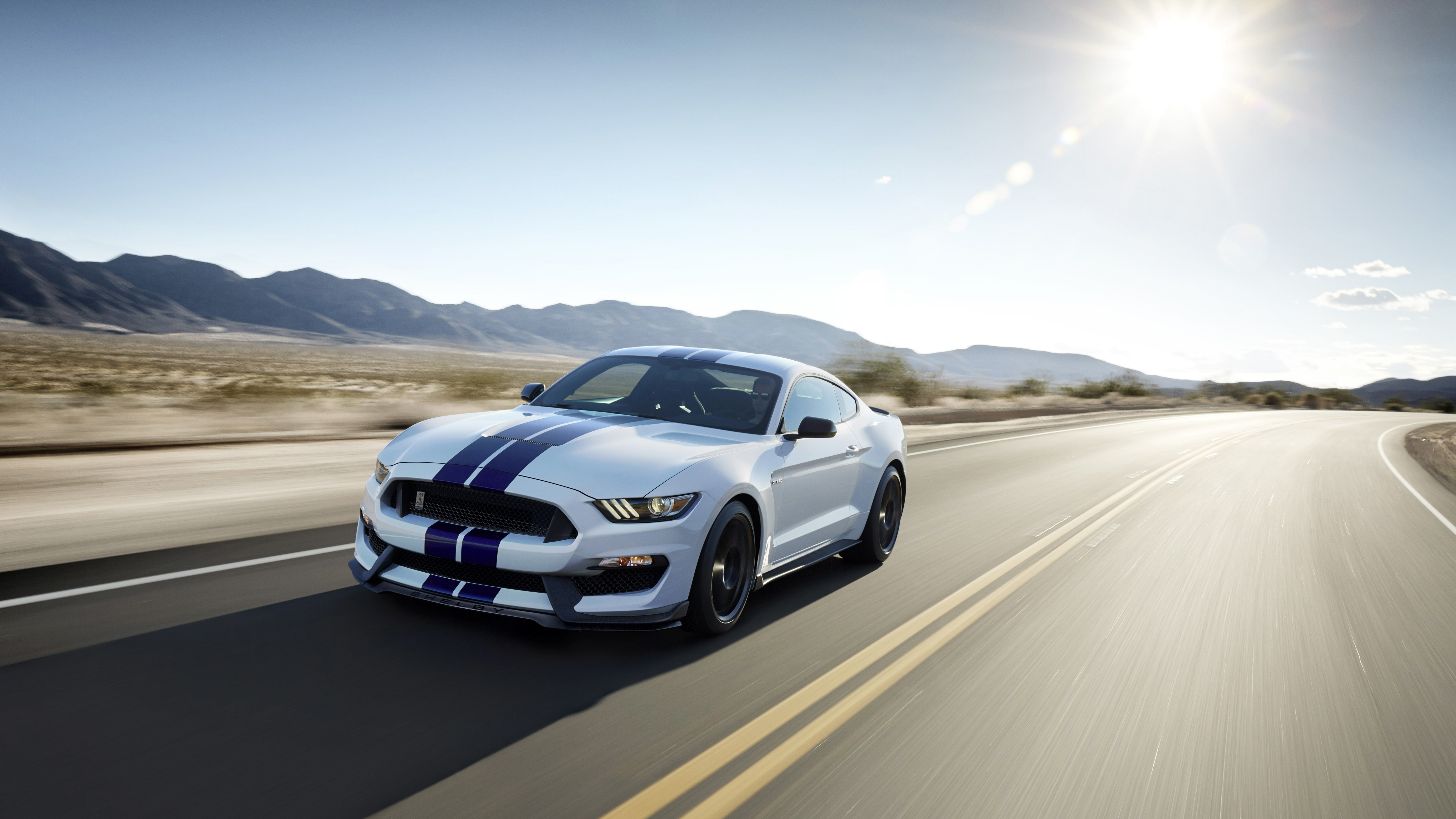 Car 2t Artist Ford Mustang Apollo Edition Vehicle White Cars Front Angle View Road Sunlight Sky Clou 7680x4320