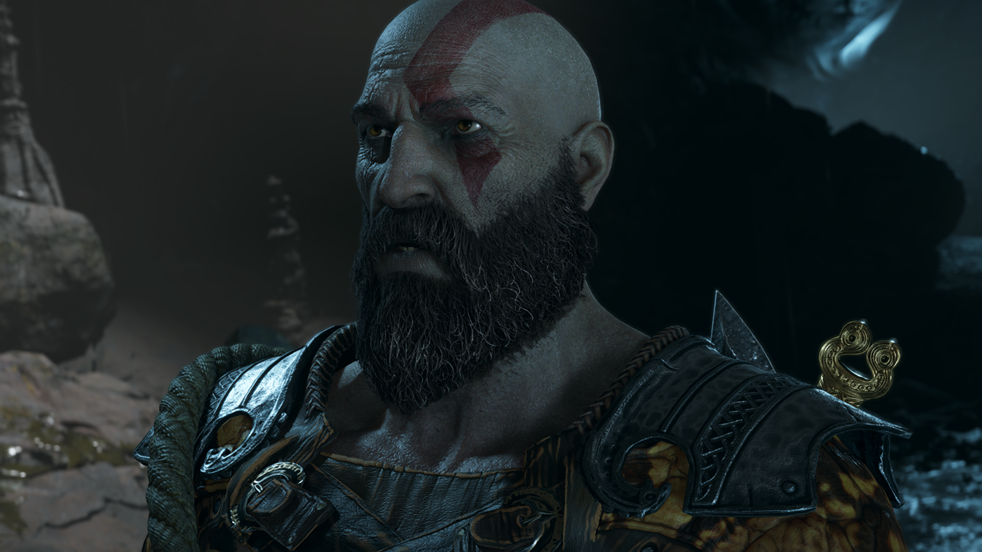 God Of War God Of War 2018 Video Games Kratos 3D CGi Video Game Characters Video Game Man Santa Moni 1920x1080