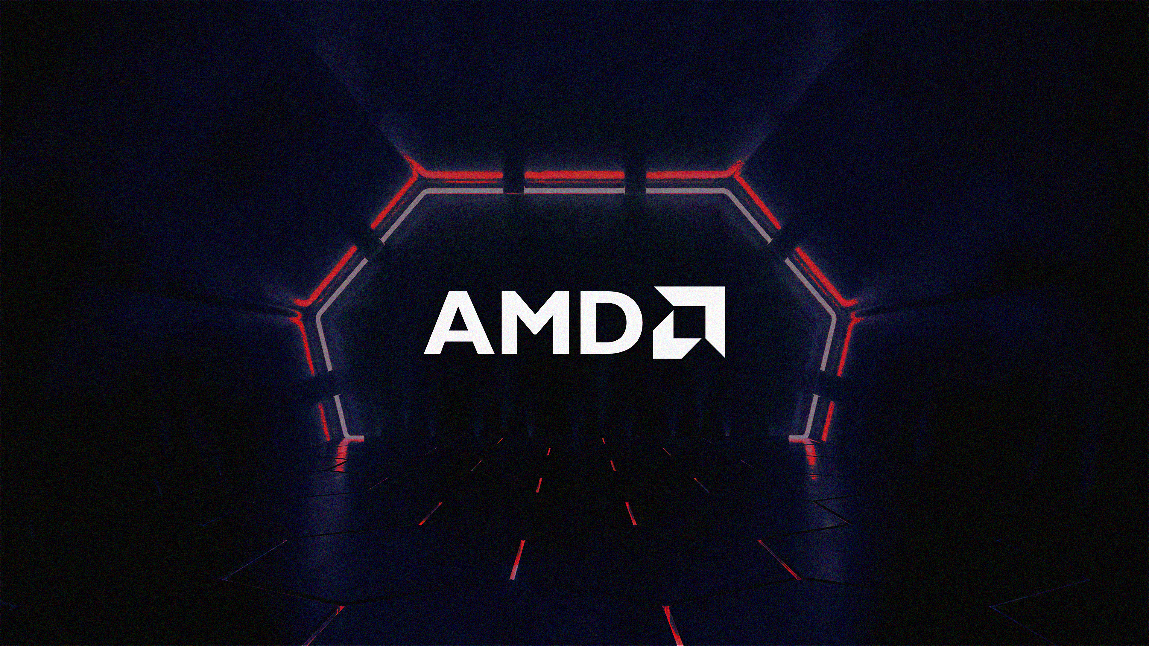 AMD RYZEN Radeon Digital Art Simple Background 3840x2160