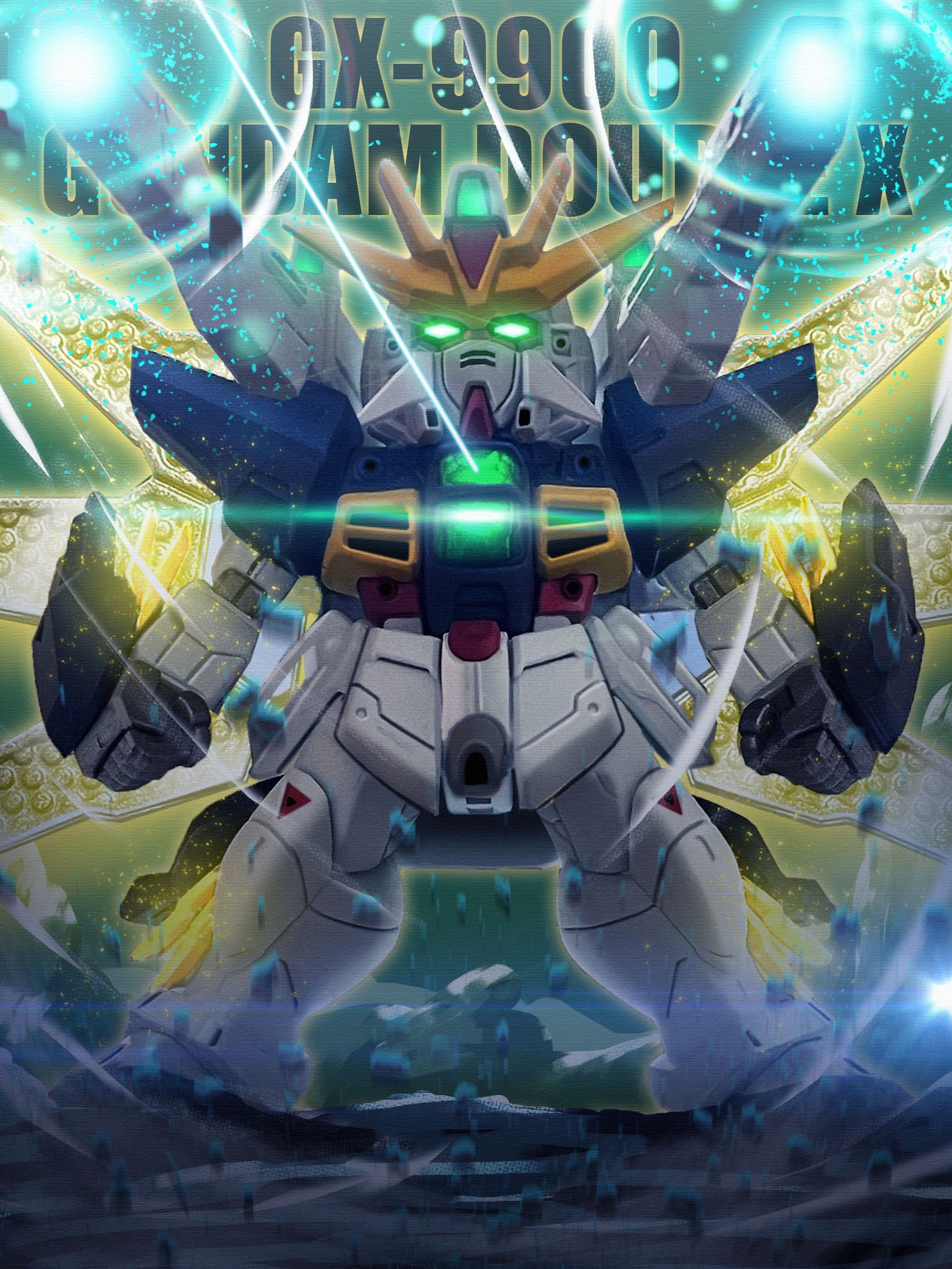 Anime Mechs Super Robot Taisen After War Gundam X Gundam Gundam Double X Artwork Digital Art Fan Art 1536x2048
