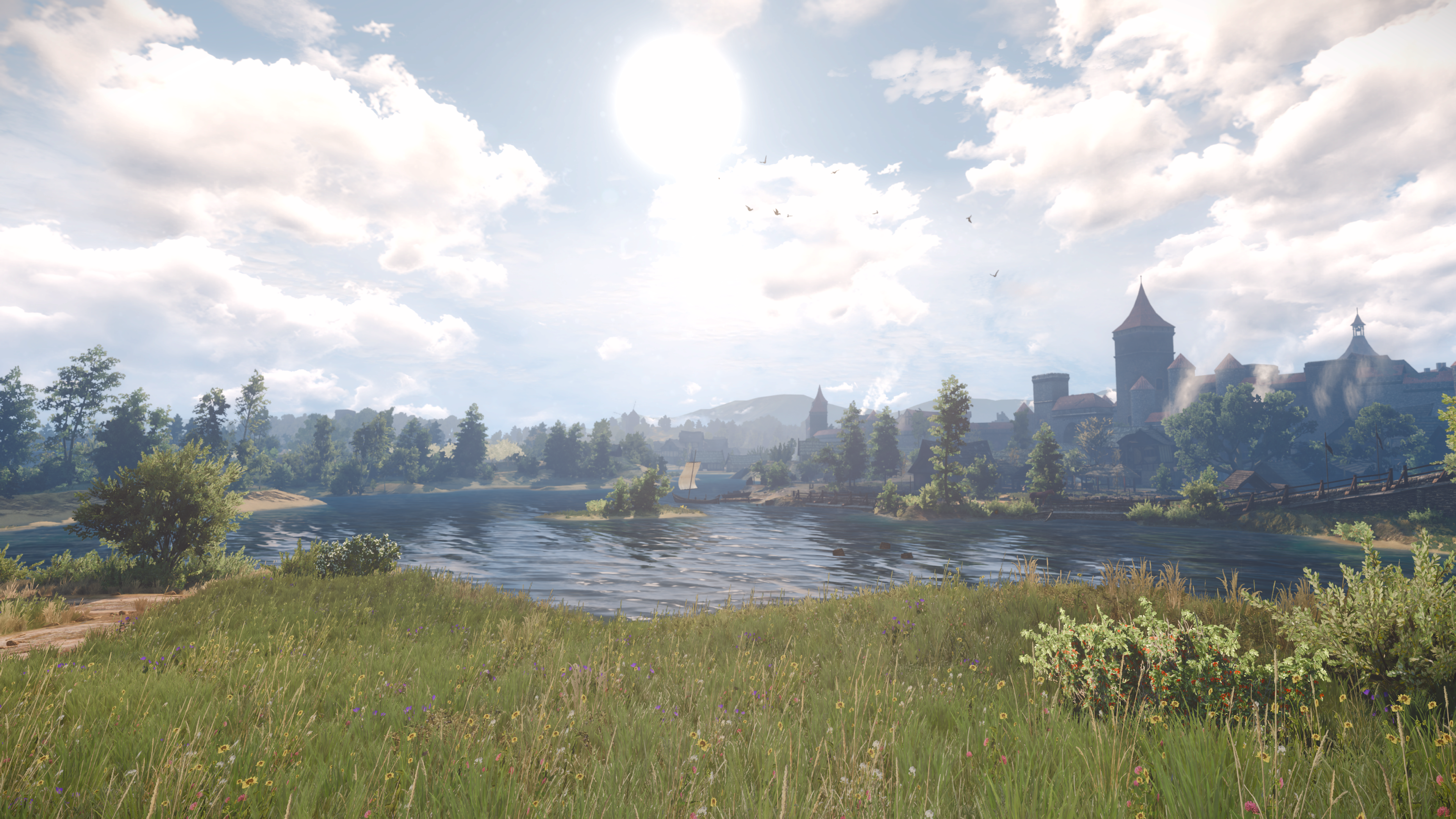 The Witcher 3 Wild Hunt The Witcher Nature Video Games Water CGi 3840x2160