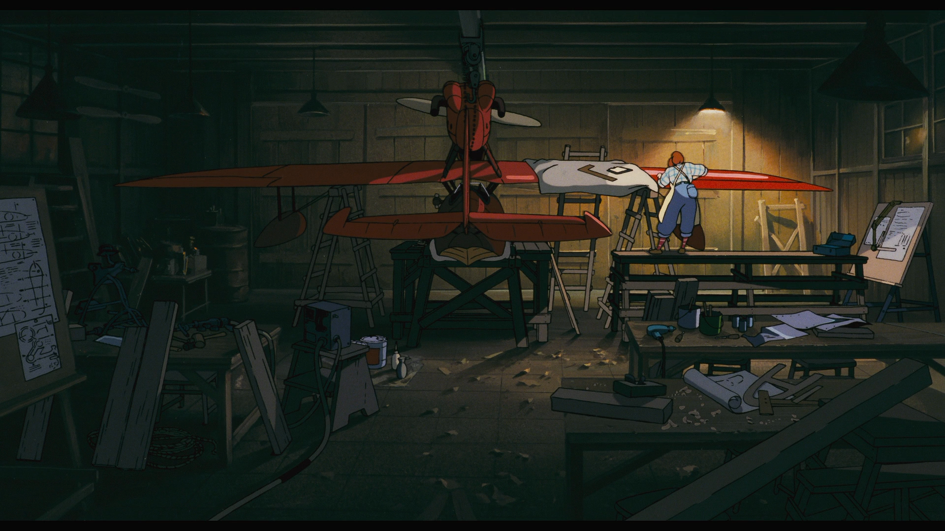 Studio Ghibli Porco Rosso Screen Shot Anime Anime Girls Anime Screenshot Airplane 1920x1080