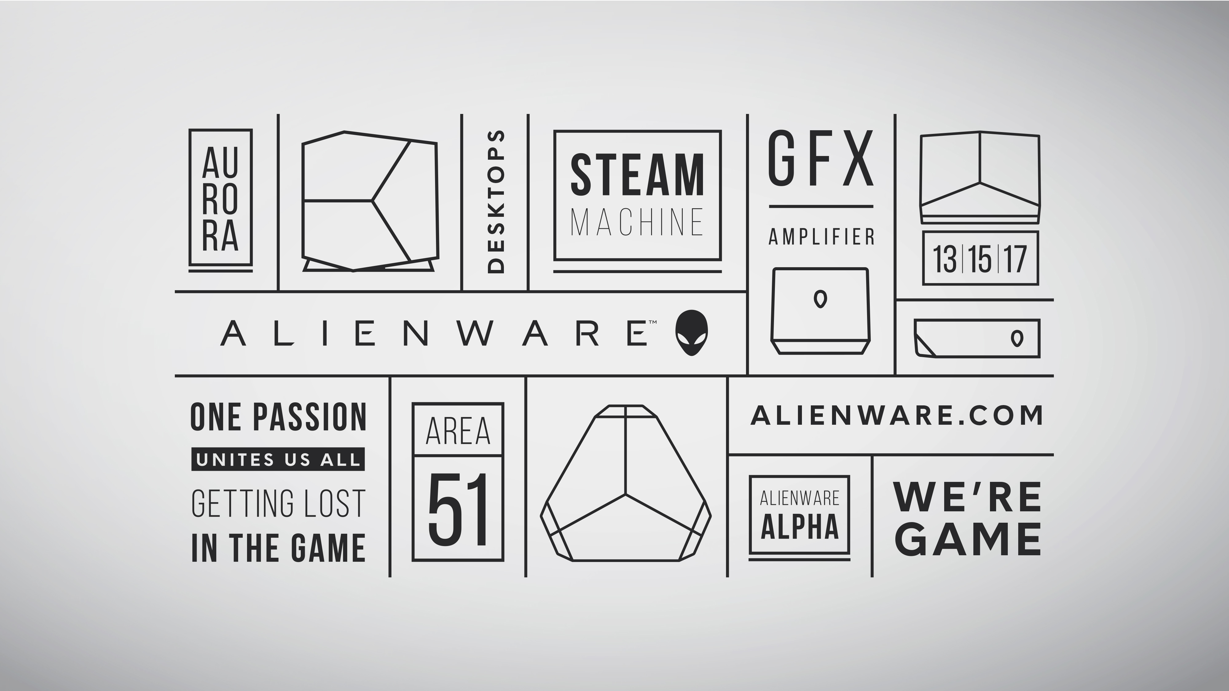 Alienware Dell Simple Background Light Background 4000x2250