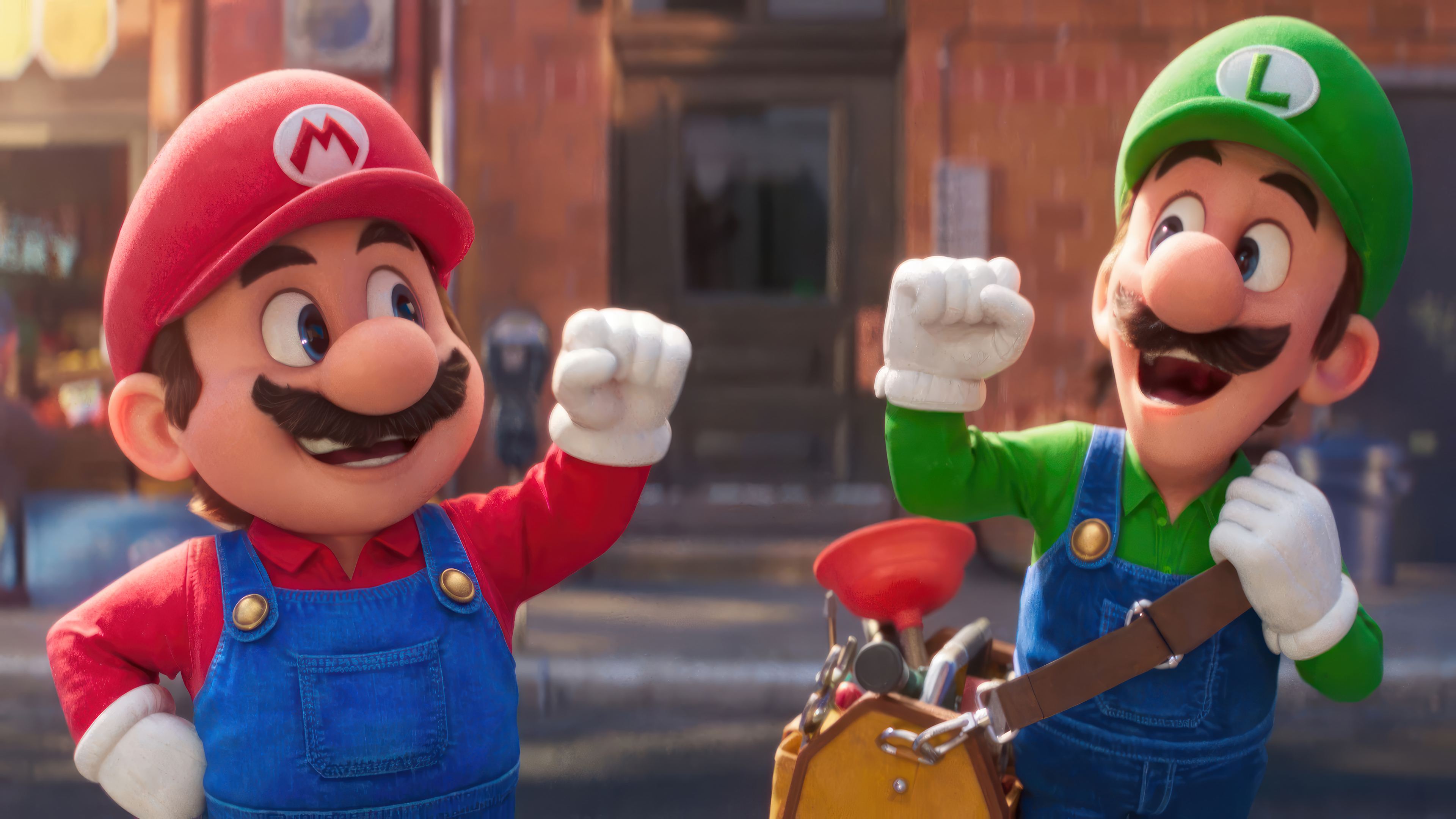 Mario Movie Characters Luigi Gloves Moustache Film Stills CGi Hat 3840x2160