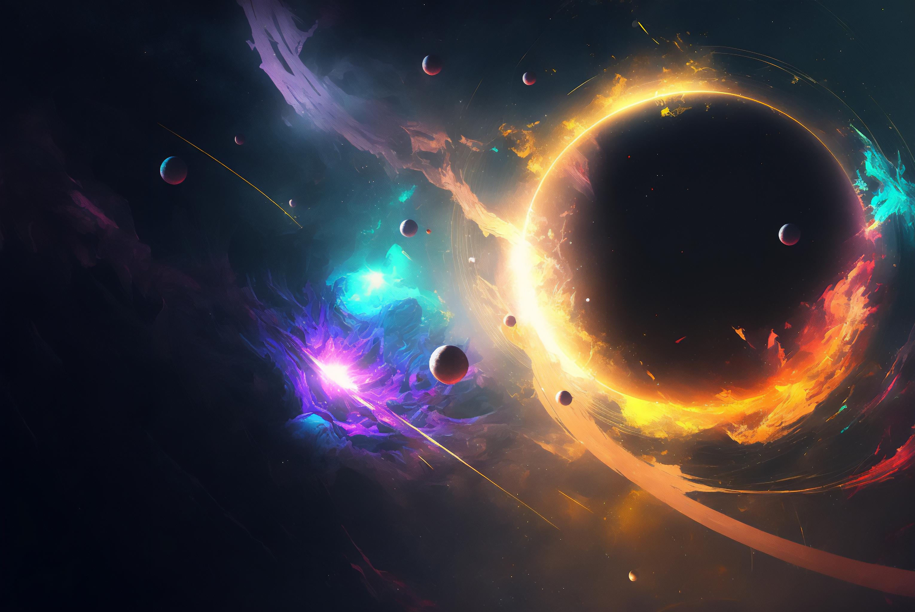 Ai Art Abstract Space Universe Nebula Smoke AiArtSucks 3060x2048