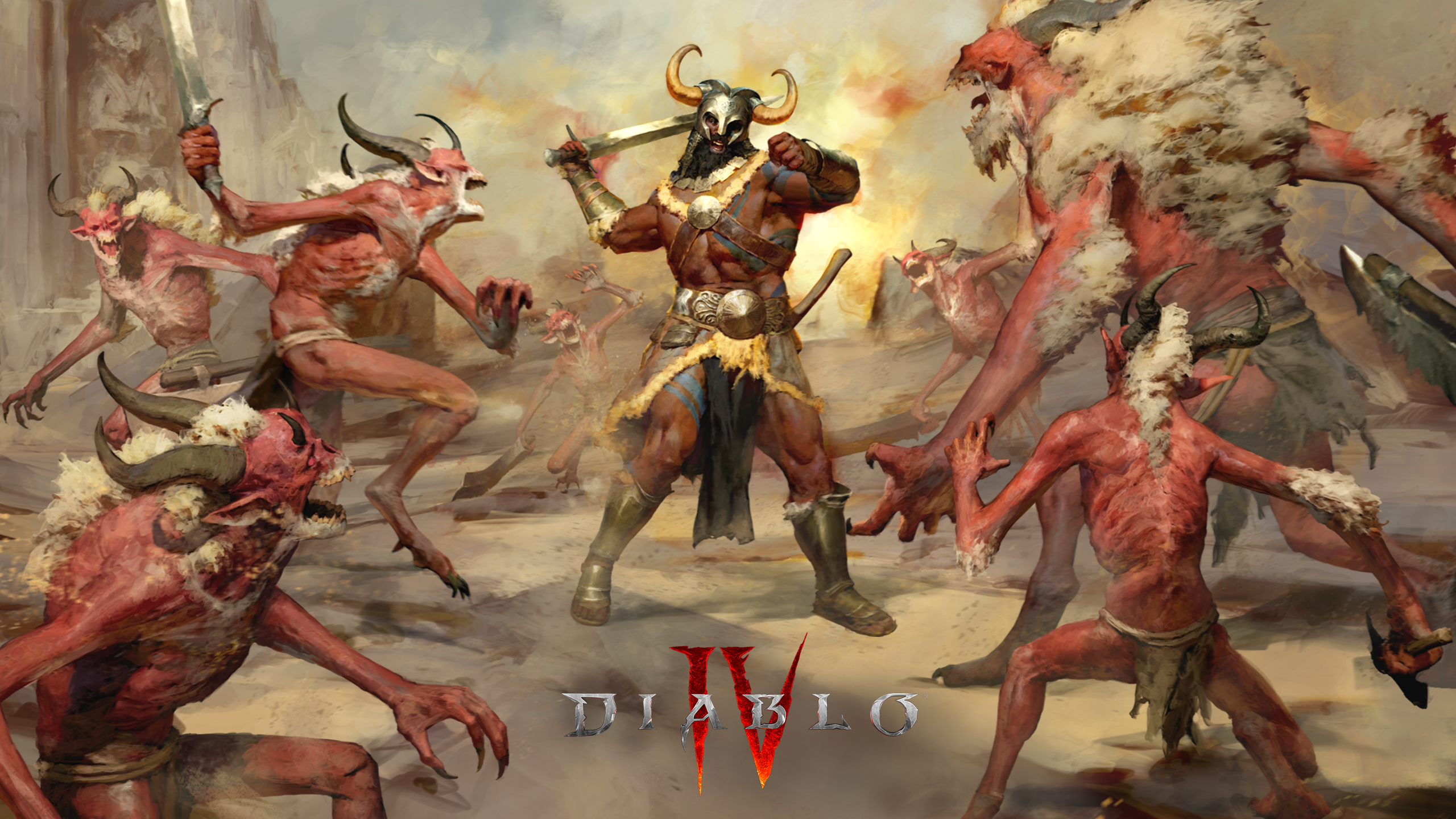 Diablo IV Diablo Video Game Art Blizzard Entertainment Video Game Characters Video Games Horns Video 2560x1440
