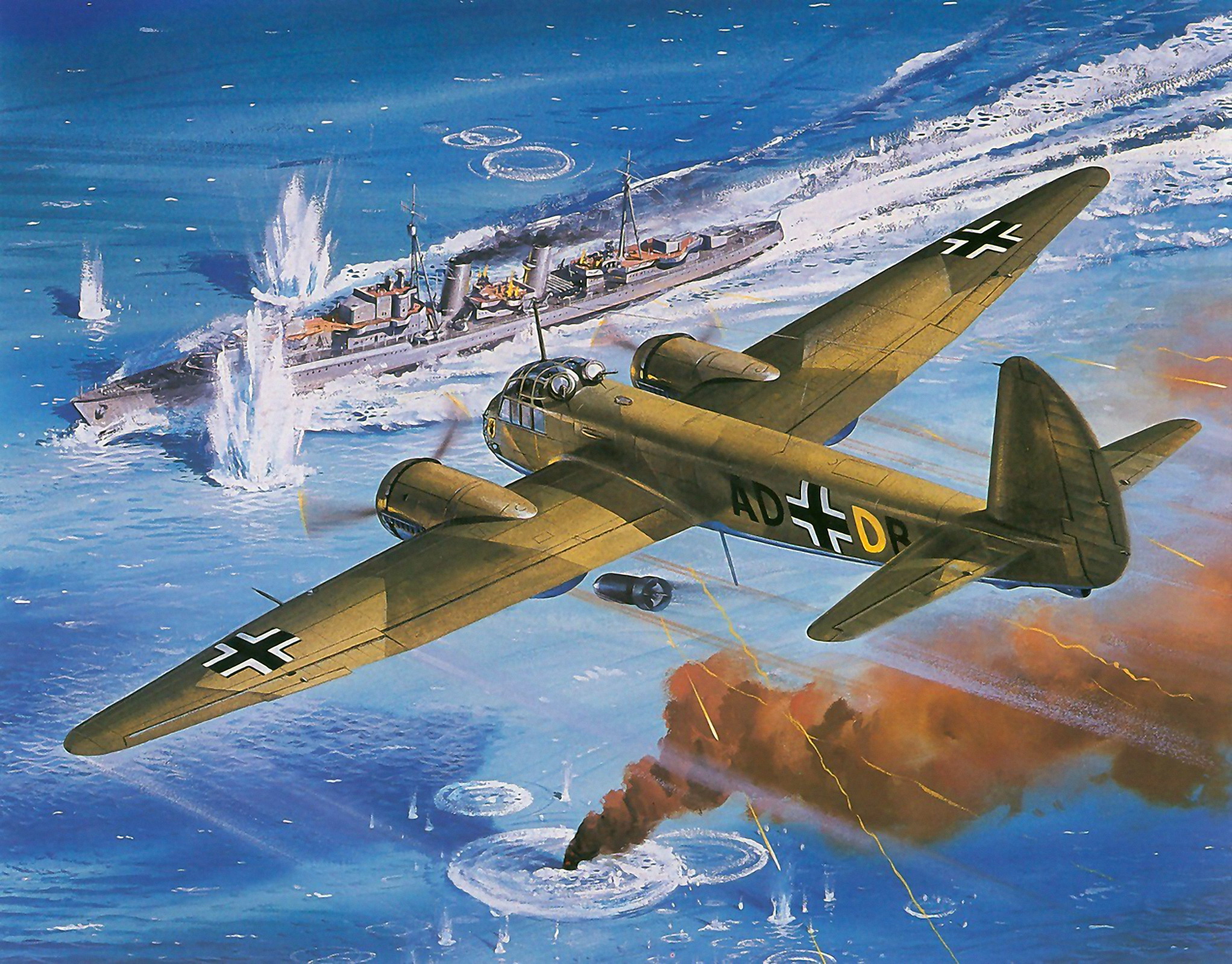 World War Ii World War War Military Military Aircraft Aircraft Airplane Bomber Germany Boxart Artwor 2044x1600