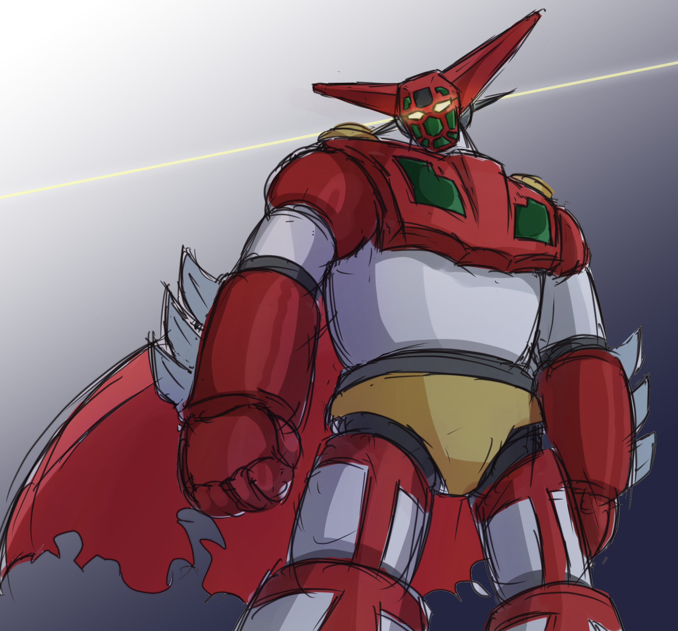 Anime Mechs Getter 1 Getter Robo Getter Robo Armageddon Super Robot Taisen Artwork Digital Art Fan A 2201x2048