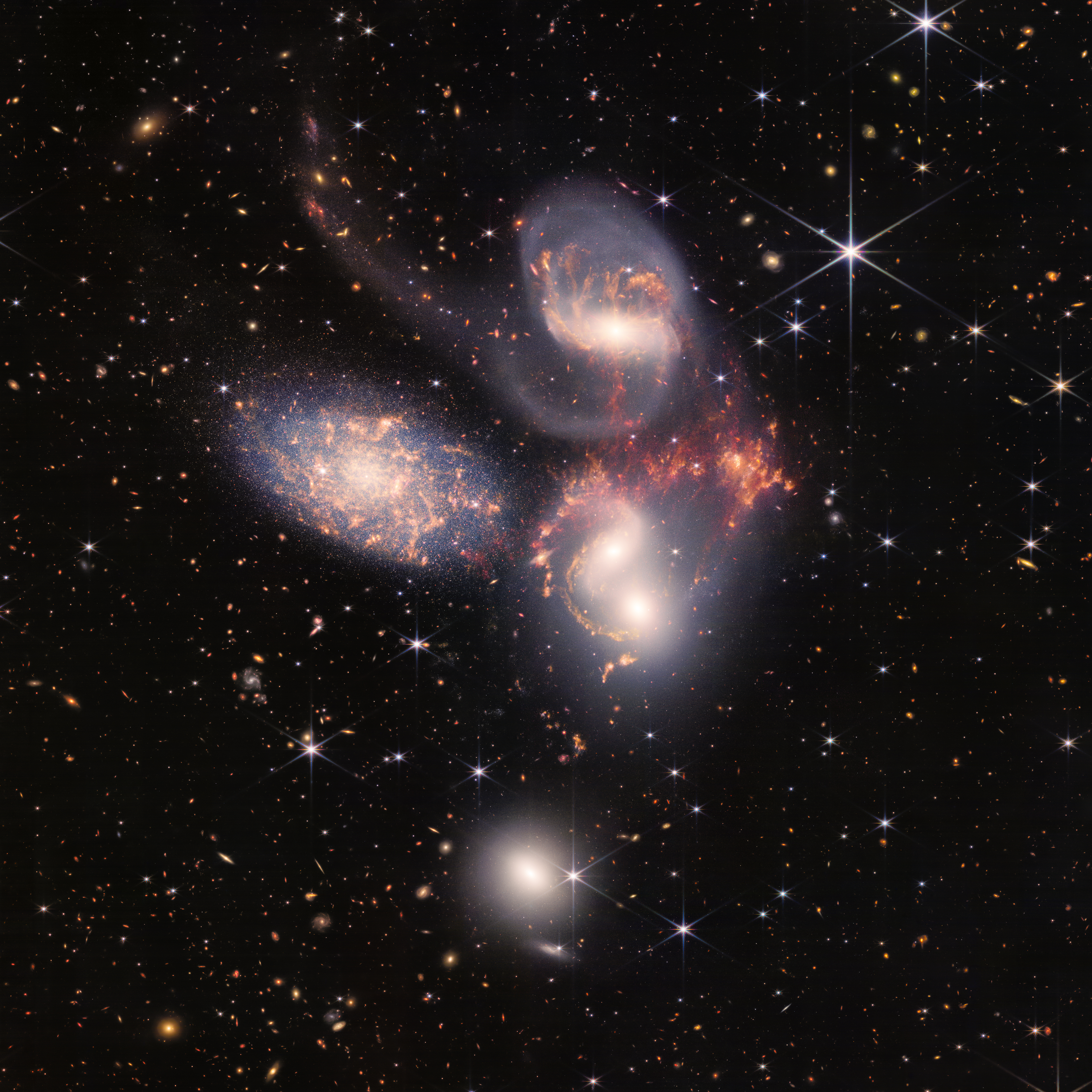 James Webb Space Telescope Stephans Quintet Space NASA Stars 3840x3840