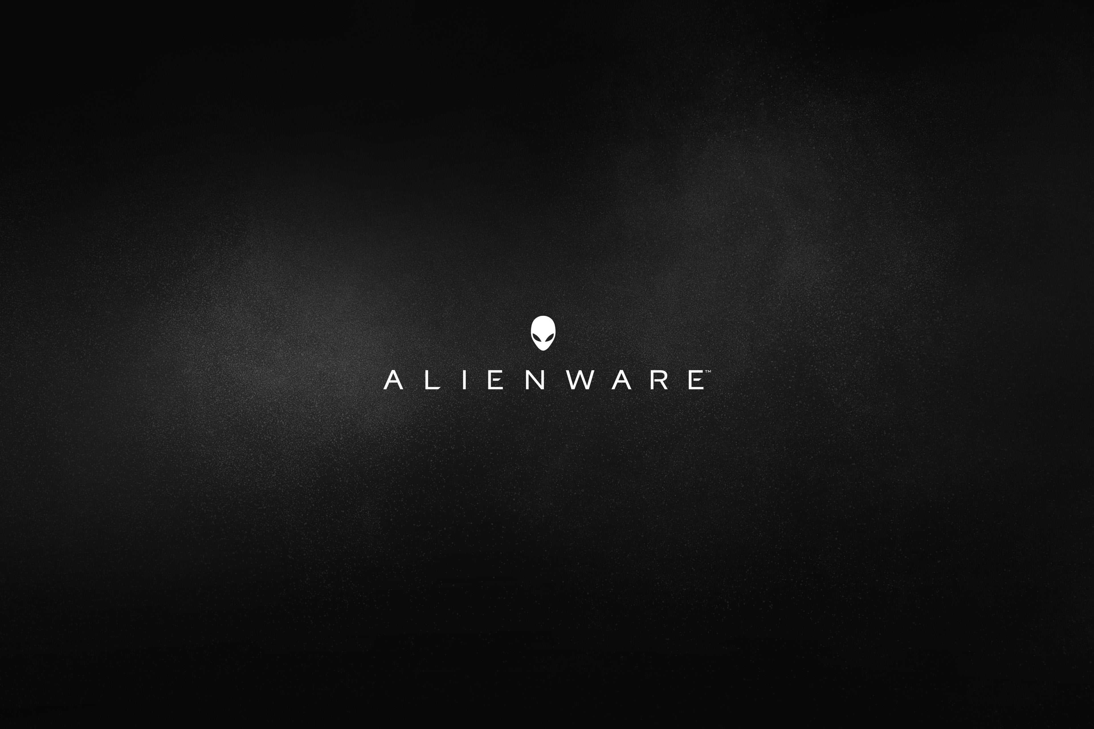 Alienware Dell Simple Background Minimalism Dark Background Logo 3840x2560