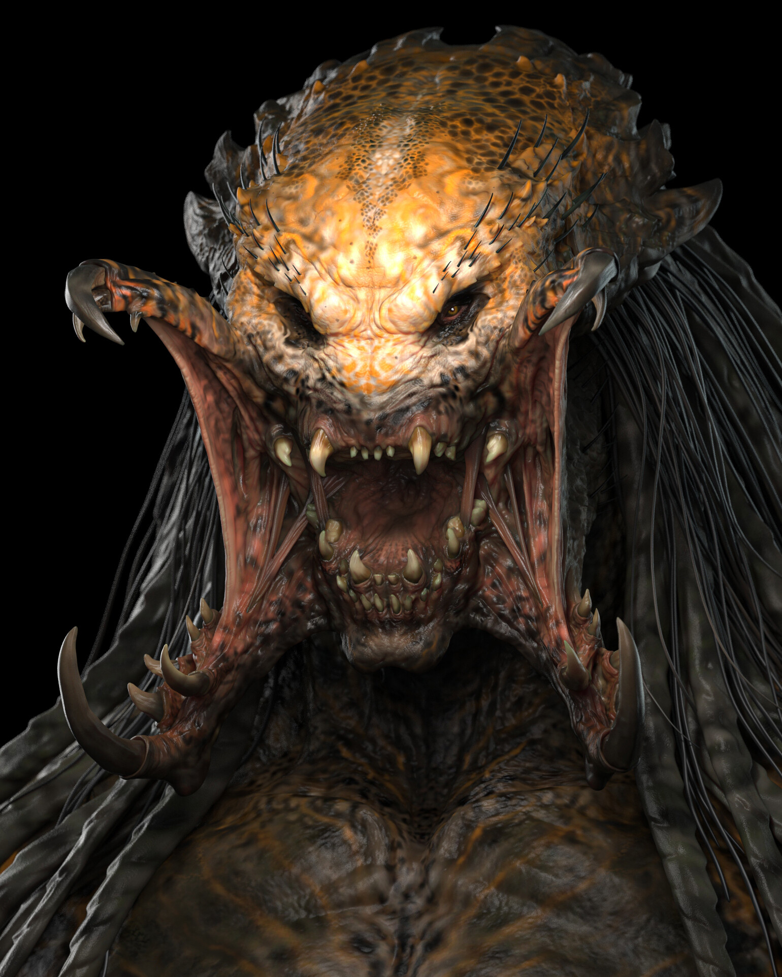 Artwork Science Fiction Horror Predator Creature Creature Fantasy Art 1540x1924