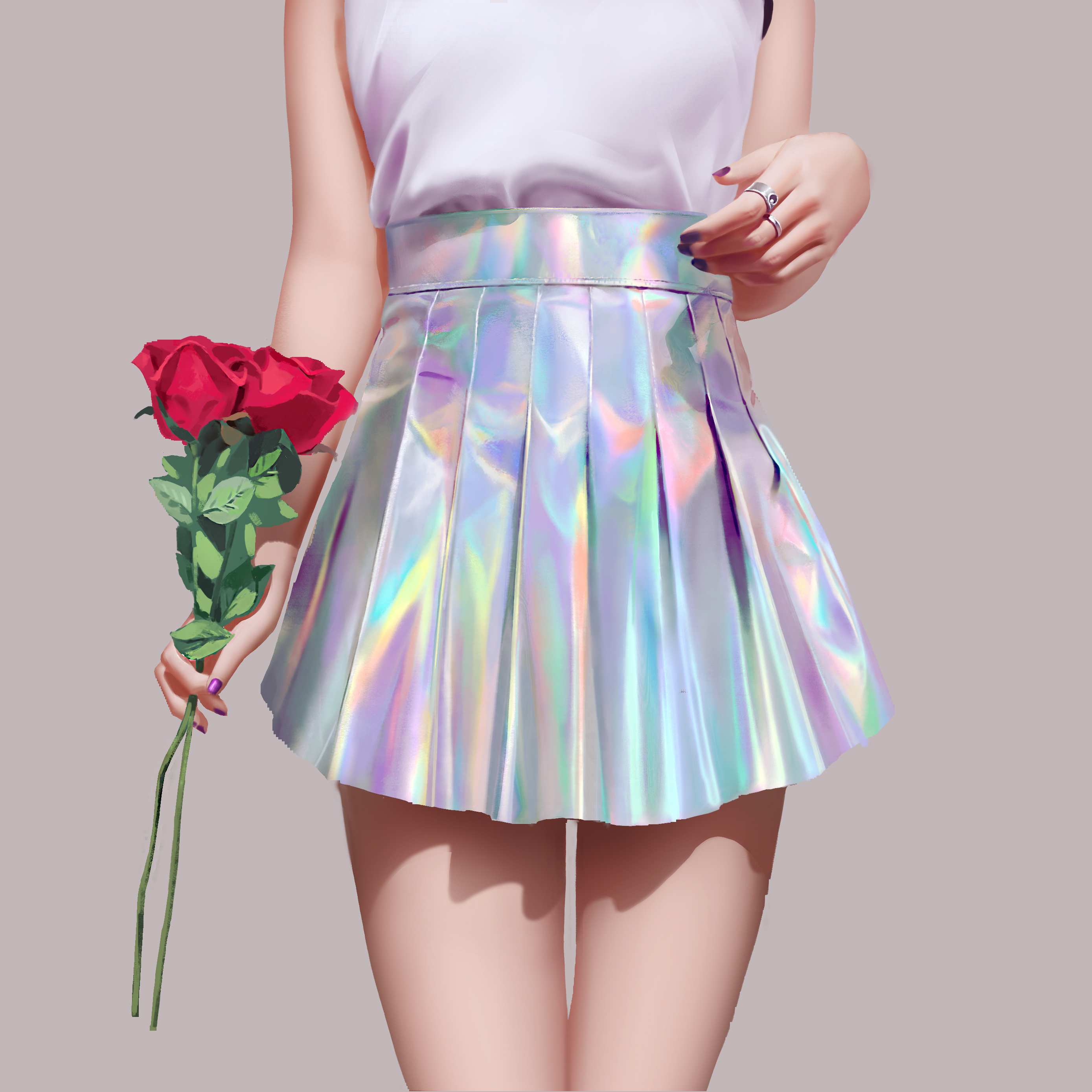 Artwork CG Flowers Skirt 2778x2778