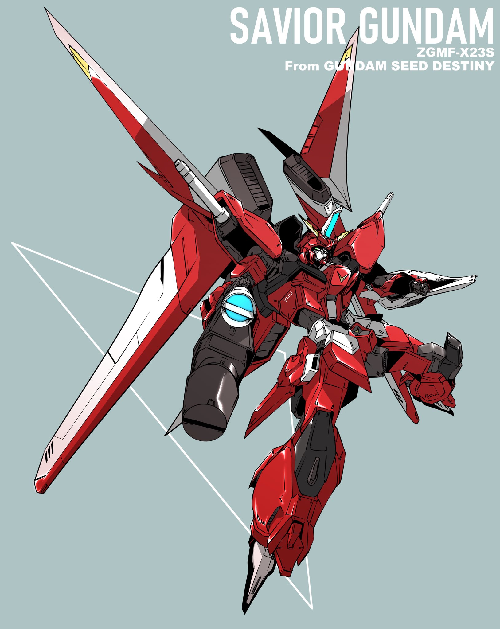 Saviour Gundam Mobile Suit Gundam SEED Destiny Anime Mechs Super Robot Taisen Artwork Digital Art Fa 1628x2048
