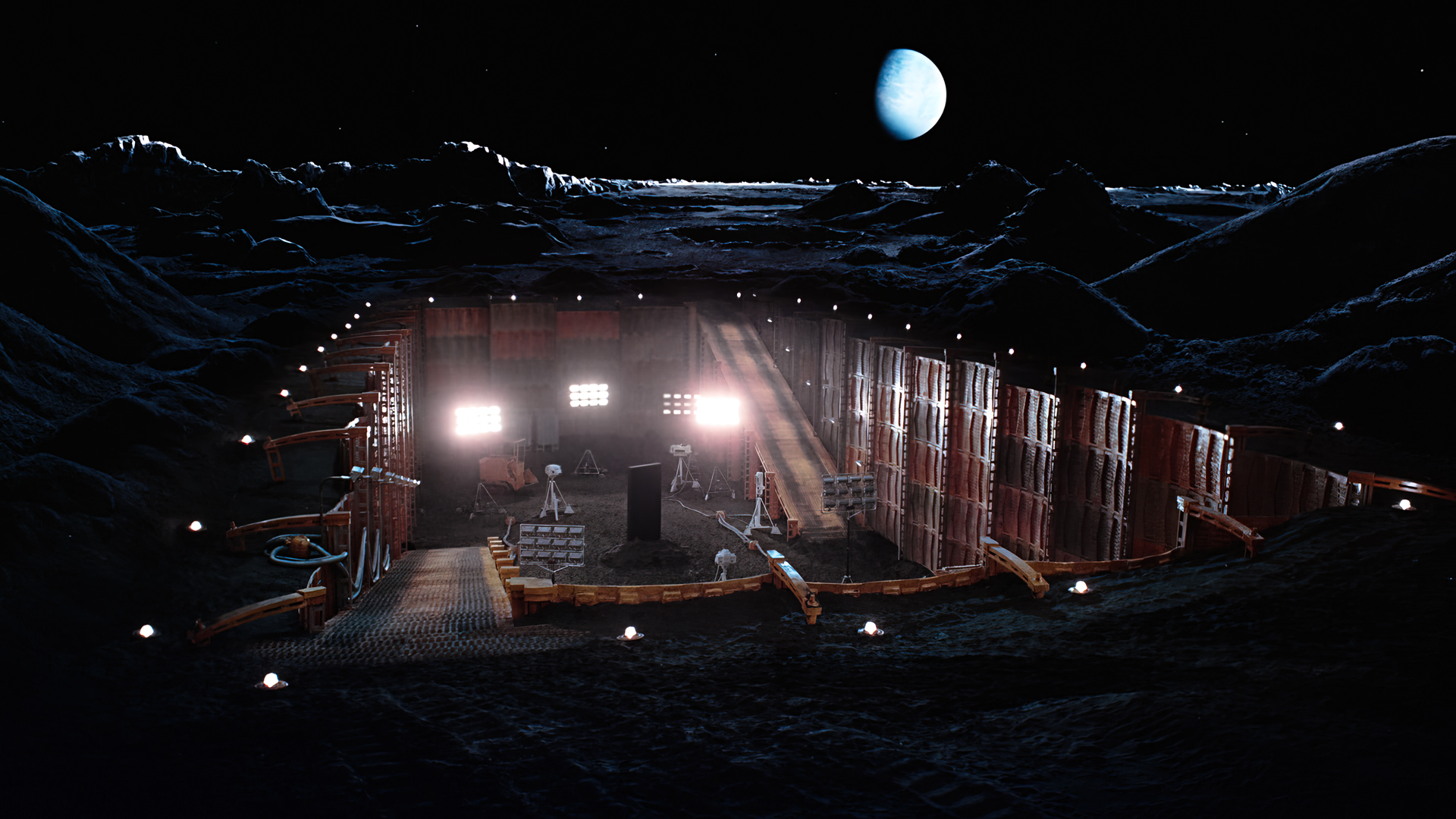 2001 A Space Odyssey Movies Film Stills Stanley Kubrick Space Monolith Planet Night 1920x1080