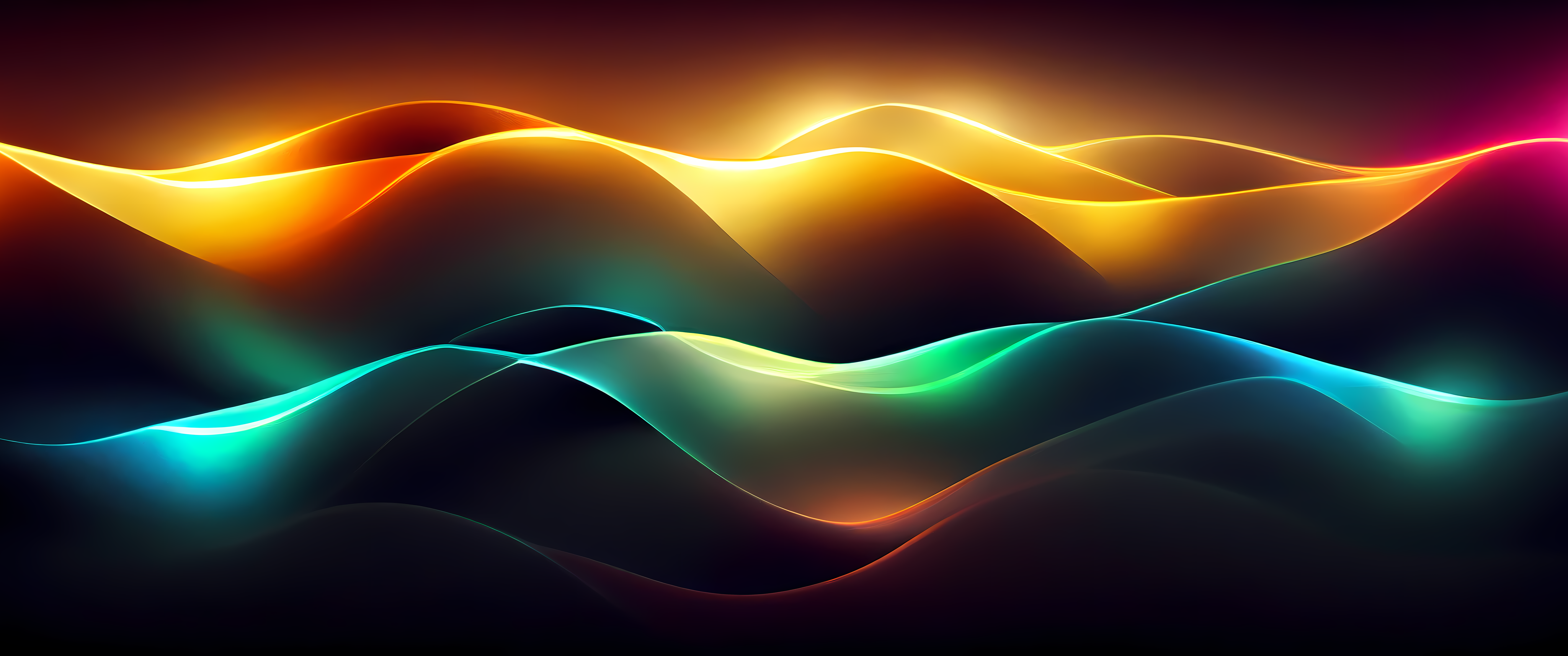 Ai Art Abstract Minimalism Wide Image Ultrawide RGB Colorful Curved 6880x2880