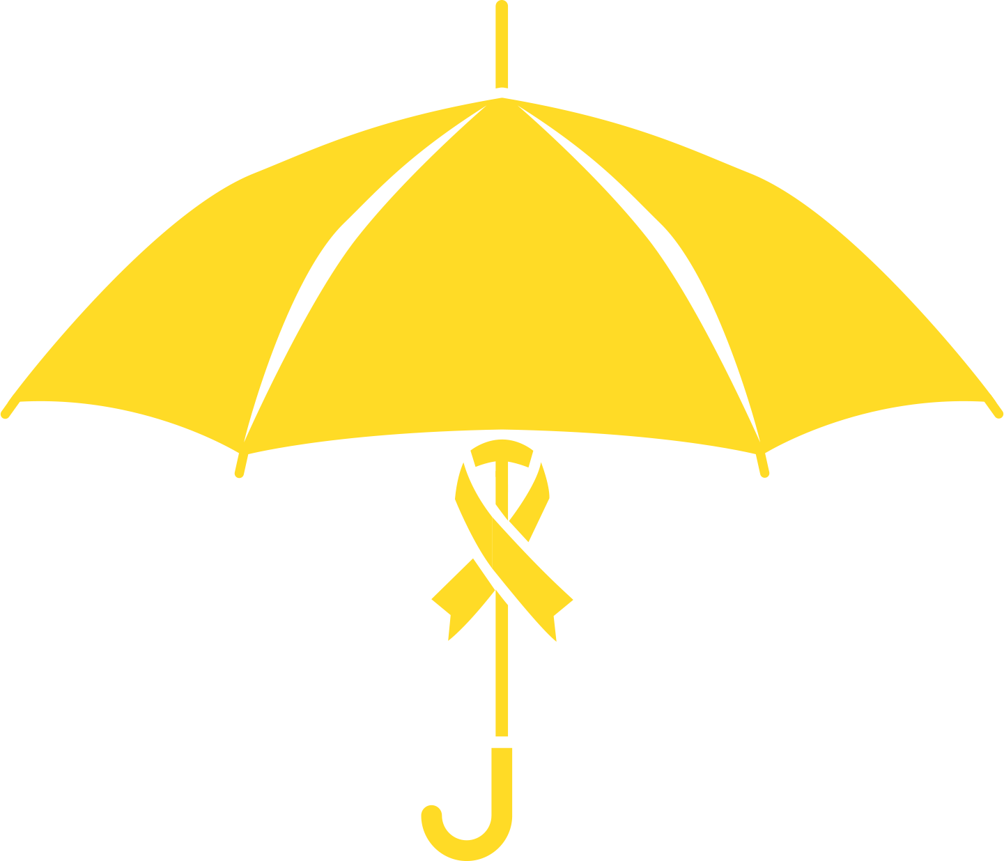 Umbrella Hong Kong Umbrella Movement Yellow Black Background Ribbon Minimalism Digital Art 1441x1236