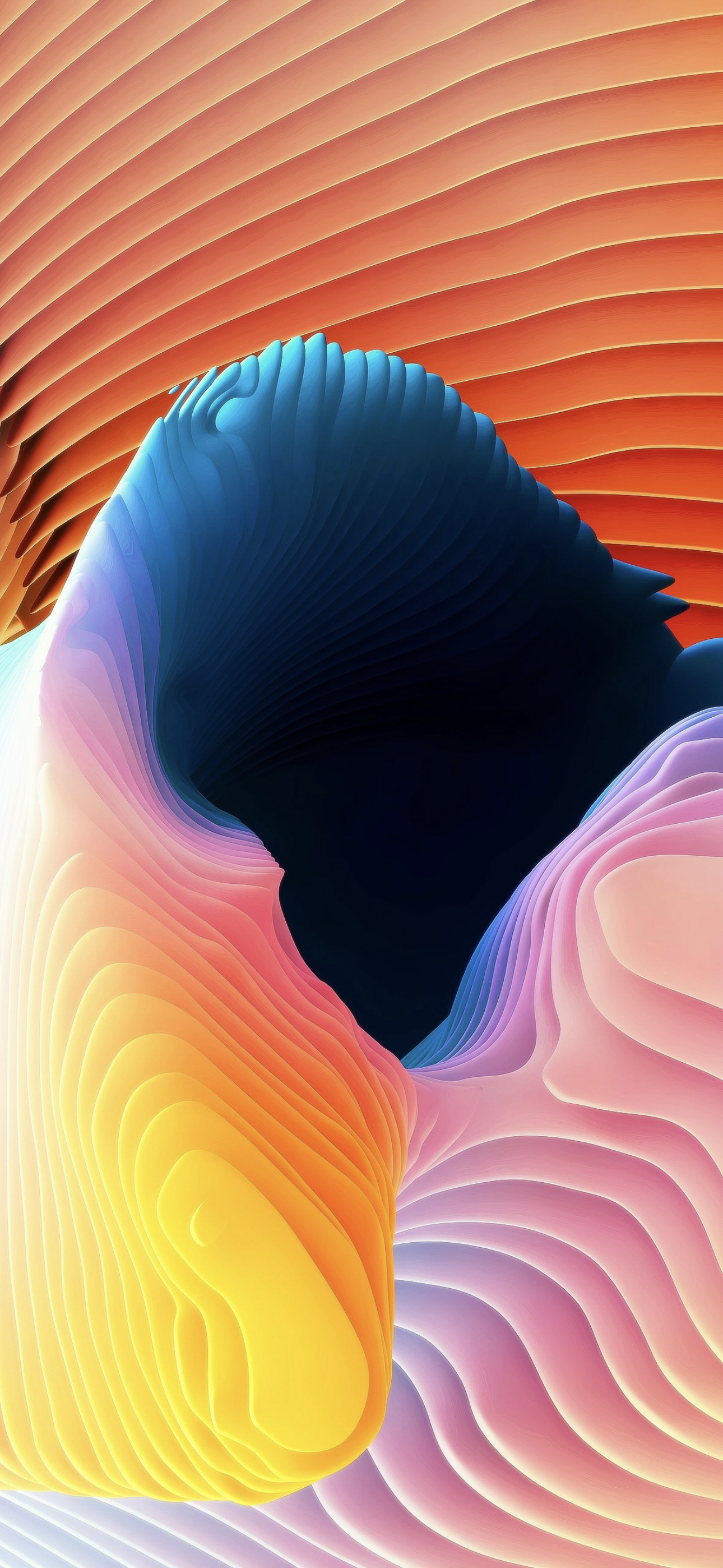 Abstract Colorful Vertical Portrait Display 3D Abstract 1290x2796
