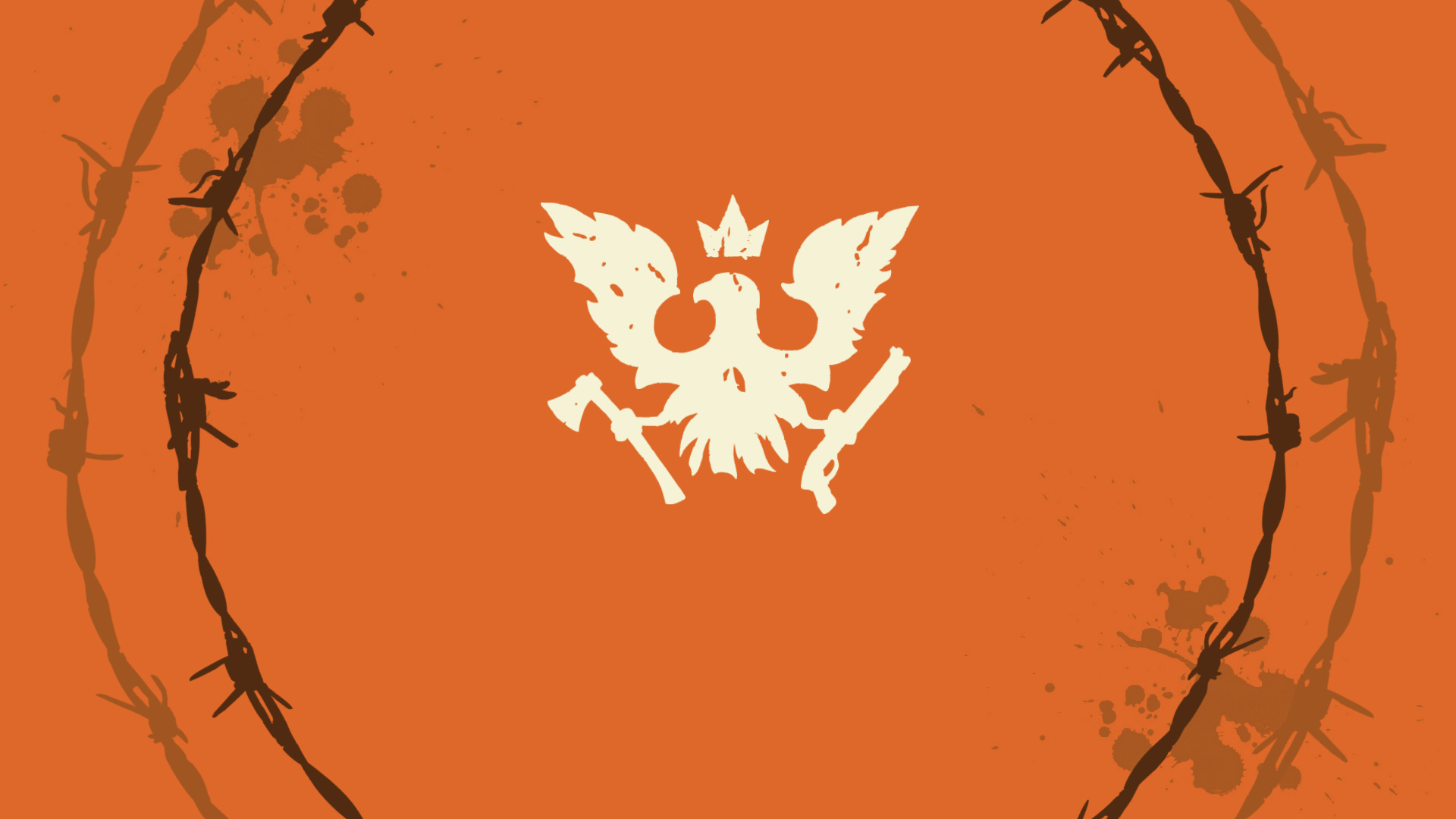 State Of Decay 2 Video Games Minimalism Simple Background Logo Orange Background 1920x1080