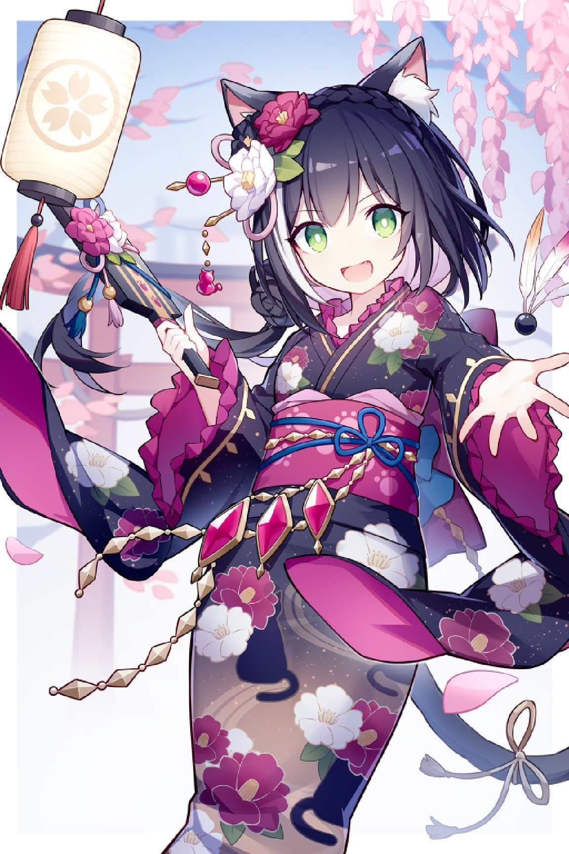 Anime Girls Anime Kyaru Princess Connect Princess Connect Re Dive Kimono Cat Girl 1152x1728
