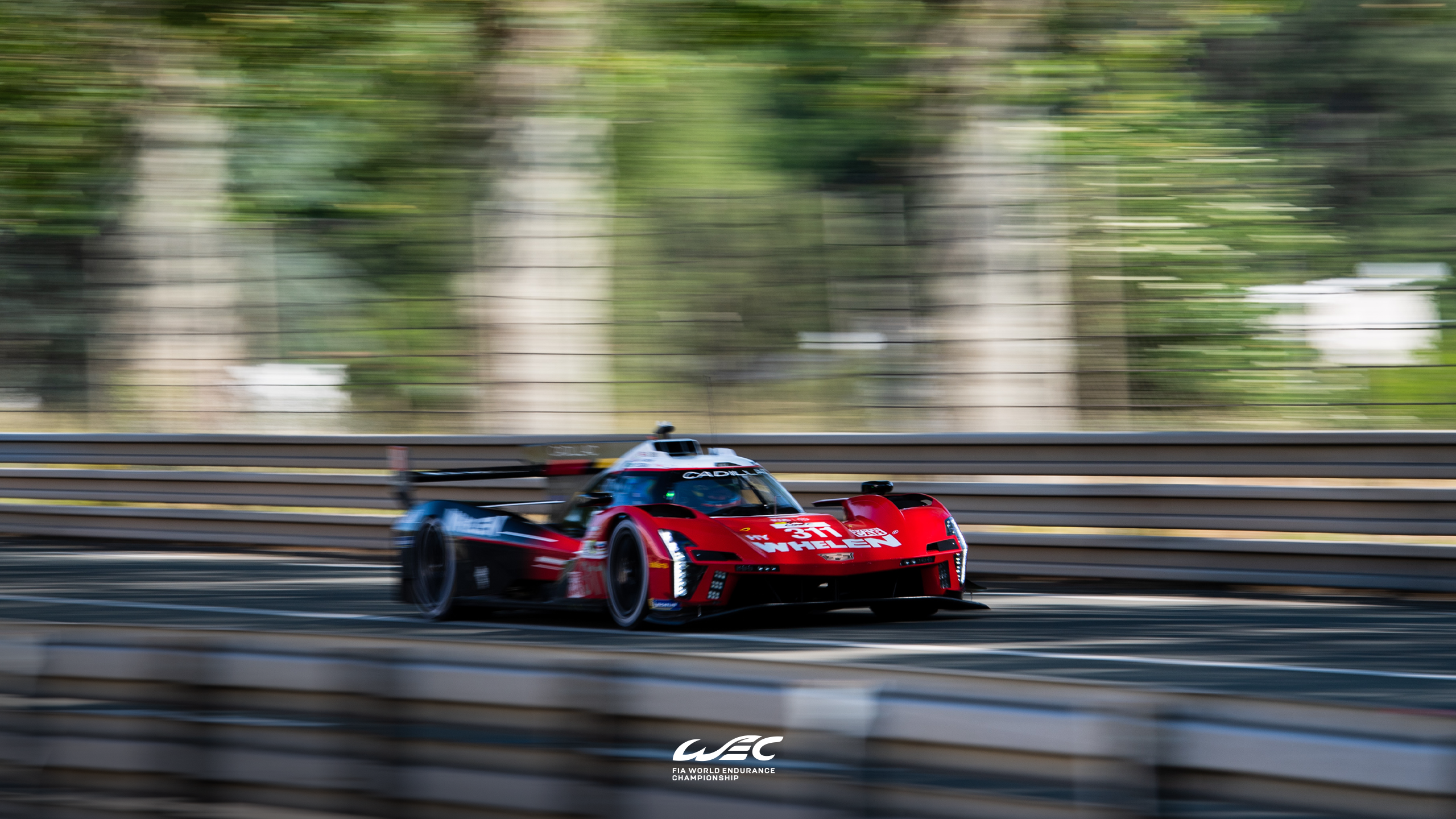 Motorsport Race Cars Night Dawn Hybrid Car Landscape Racing Stripes Cadillac Front Angle View Blurre 2560x1440