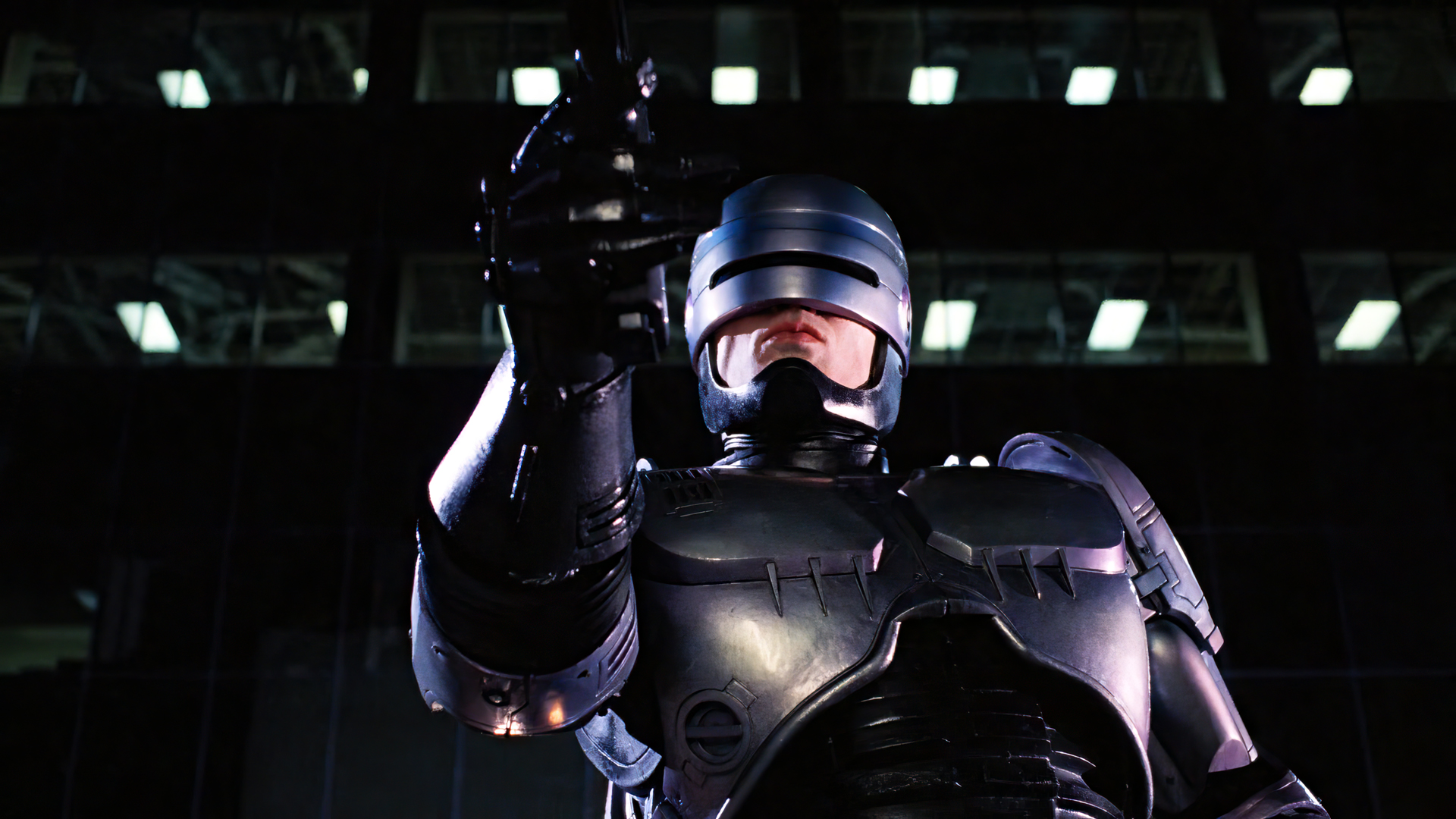 RoboCop Cyborg Movies Film Stills Pistol 1920x1080
