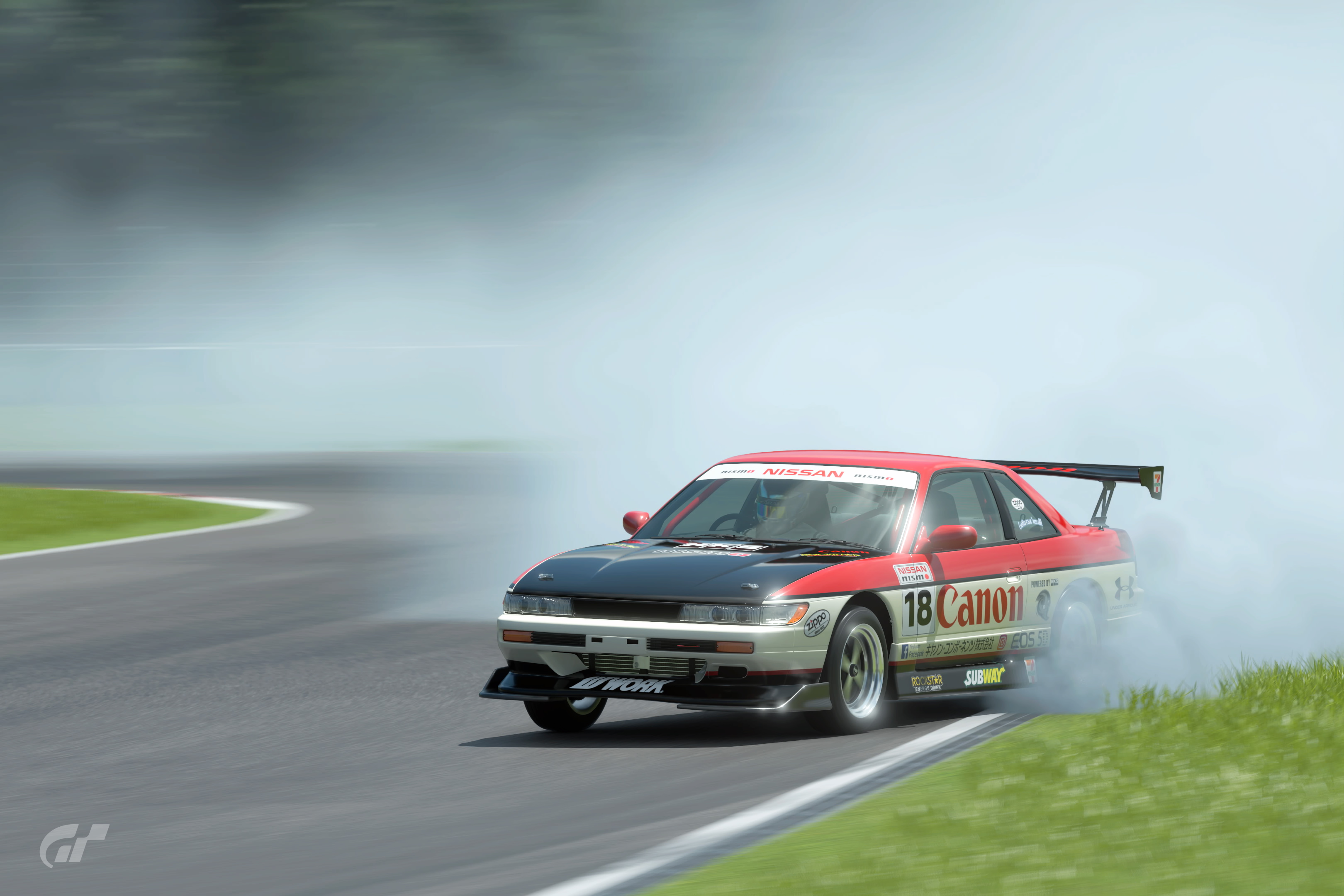 Gran Turismo Car Race Cars Video Games Canon Nissan Silvia Race Tracks Drift Cars Drift Smoke Smoke  3240x2160