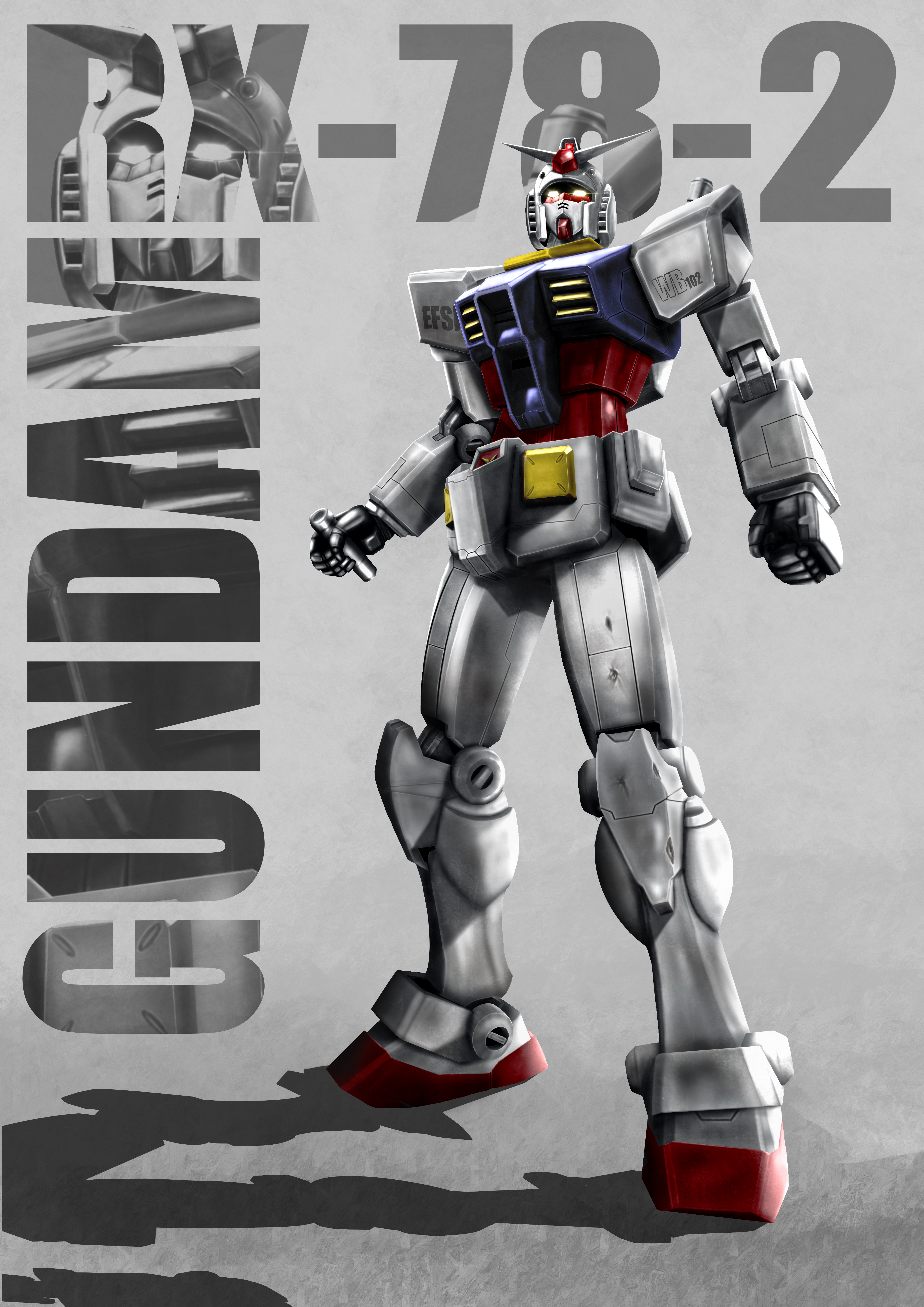 Anime Mechs Super Robot Taisen Mobile Suit Gundam RX 78 Gundam Gundam Artwork Digital Art Fan Art 4093x5787