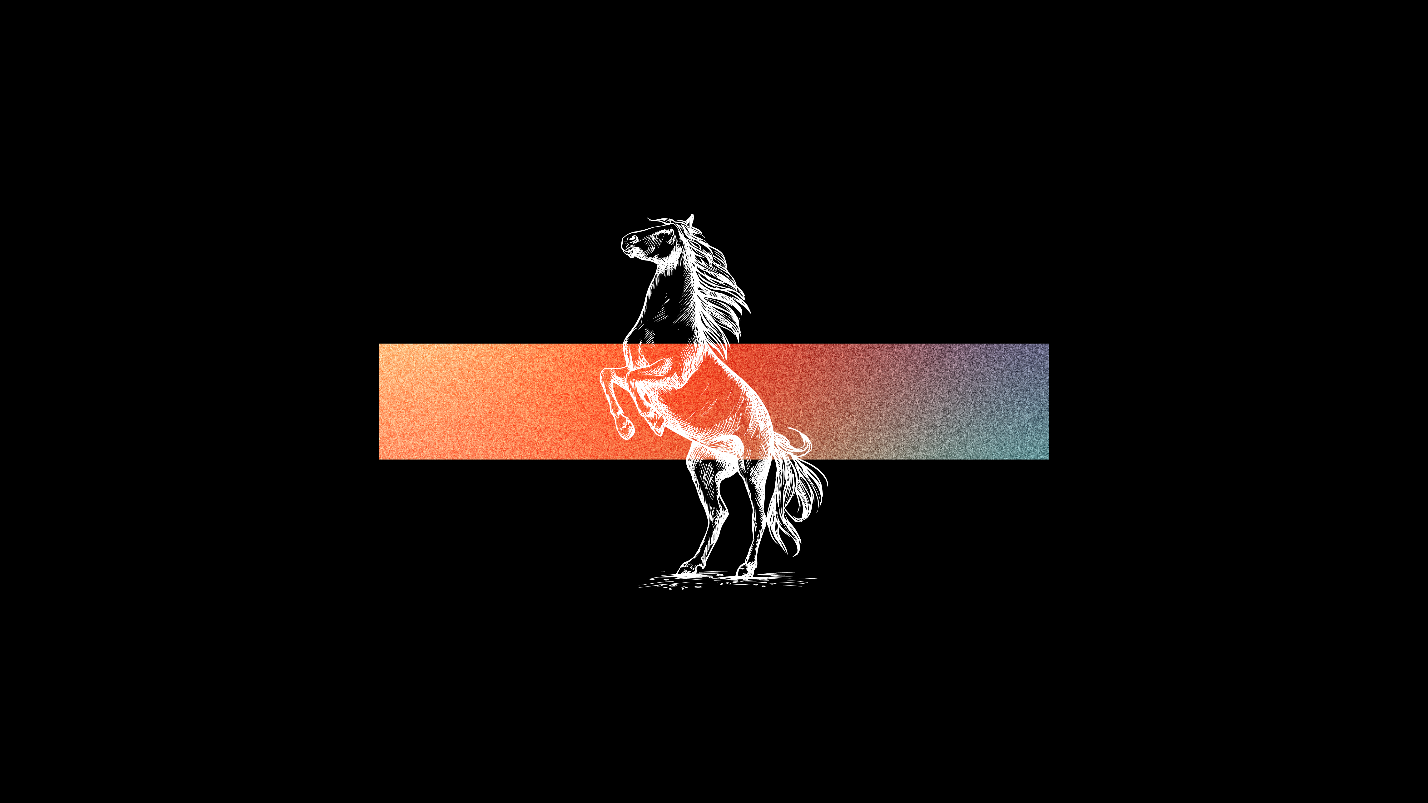 Abstract Simple Background Horseback Minimalism Horse Animals 6000x3375