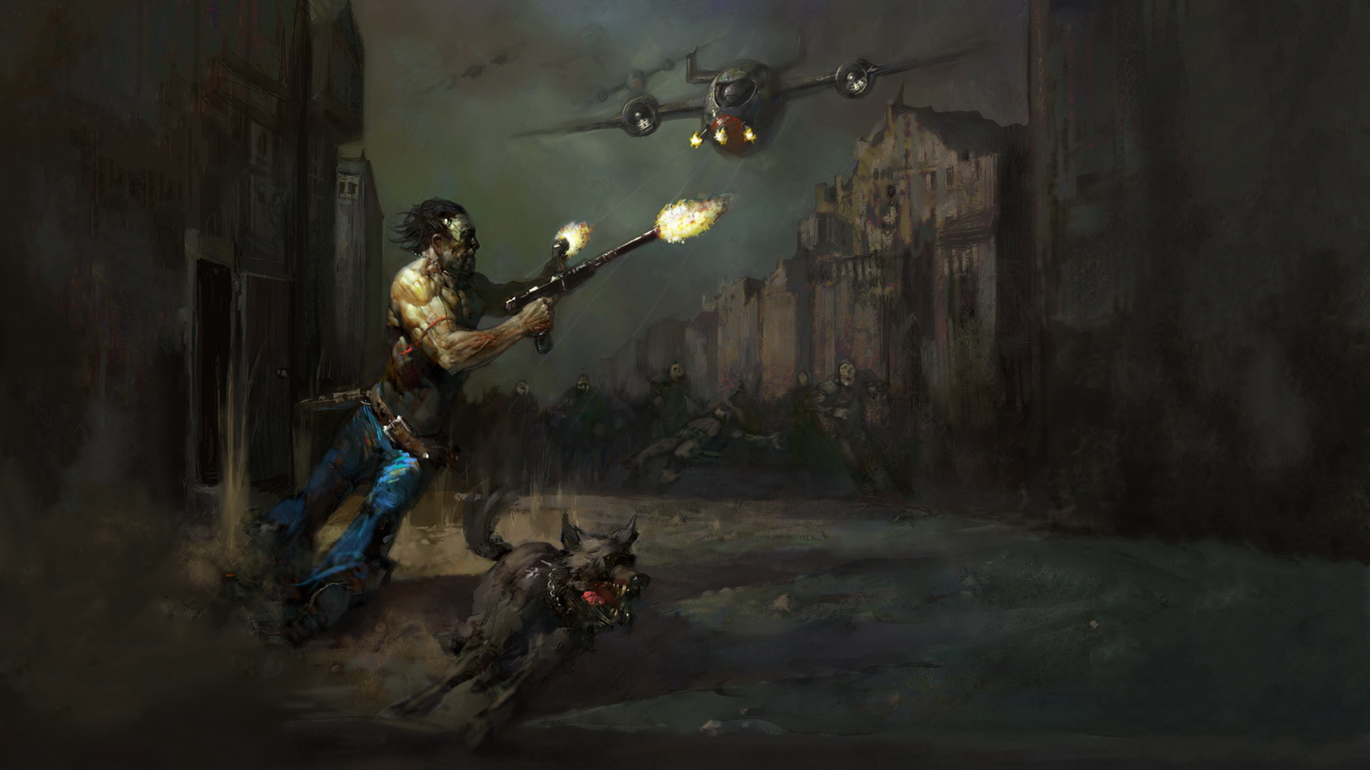 Fallout 2 Post Apocalypse Game Art Justin Sweet Loading Screen Artwork Video Game Art 1920x1080