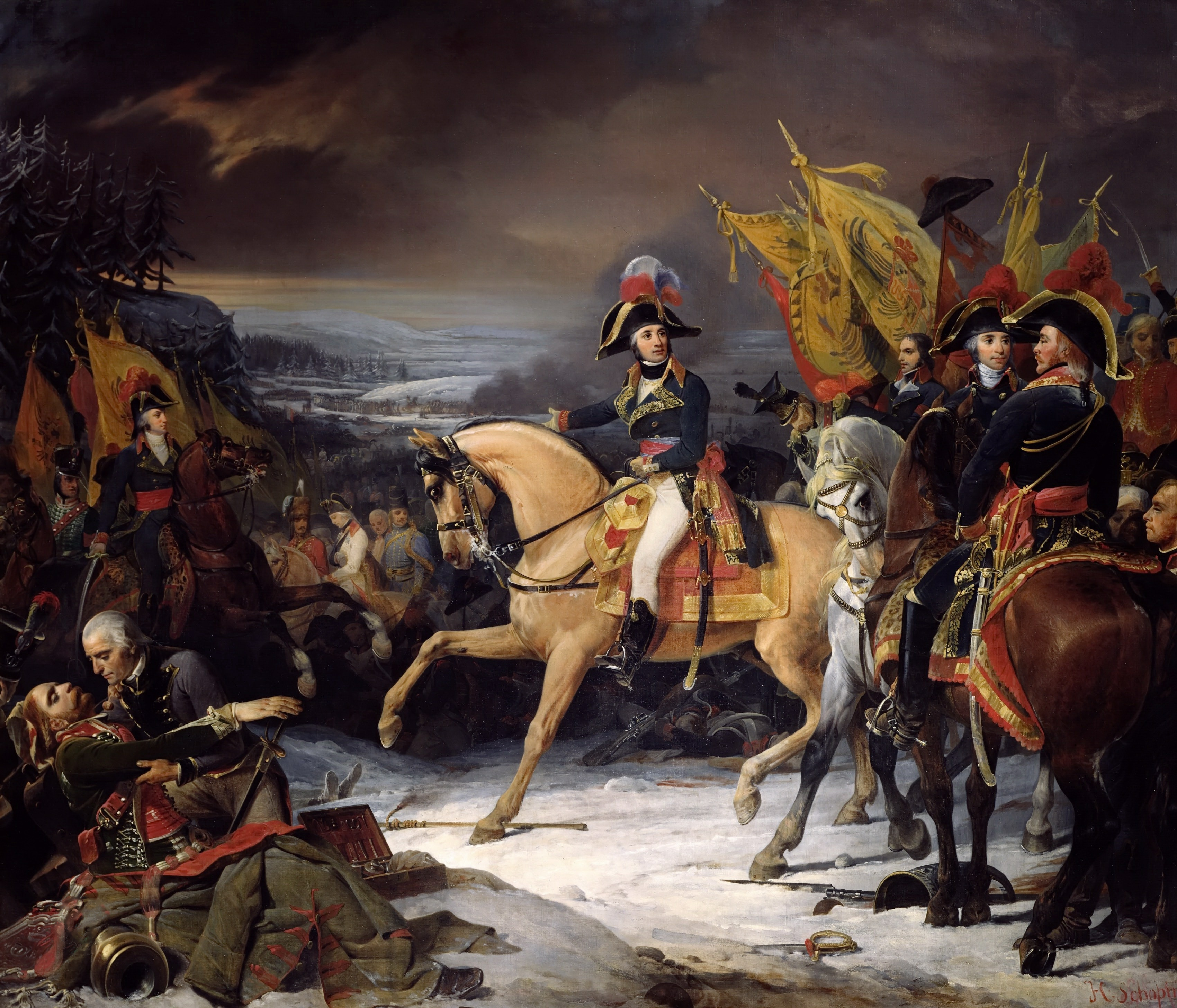 Battle Of Hohenlinden French Army Artwork War Henri Frederic Chopin Napoleonic Wars 3400x2912