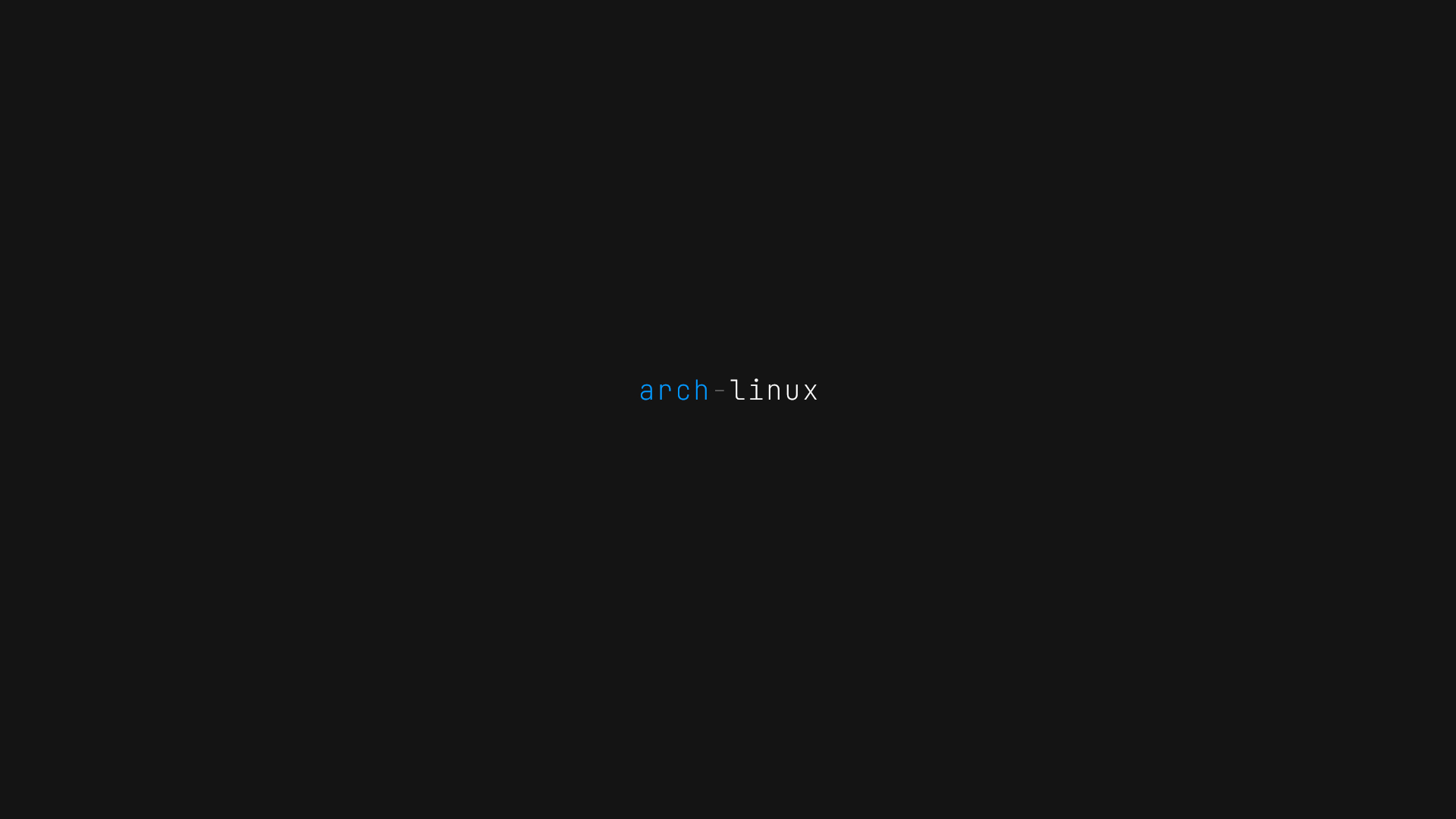 Arch Linux Linux Minimalism Simple Background Dark Operating System 1920x1080